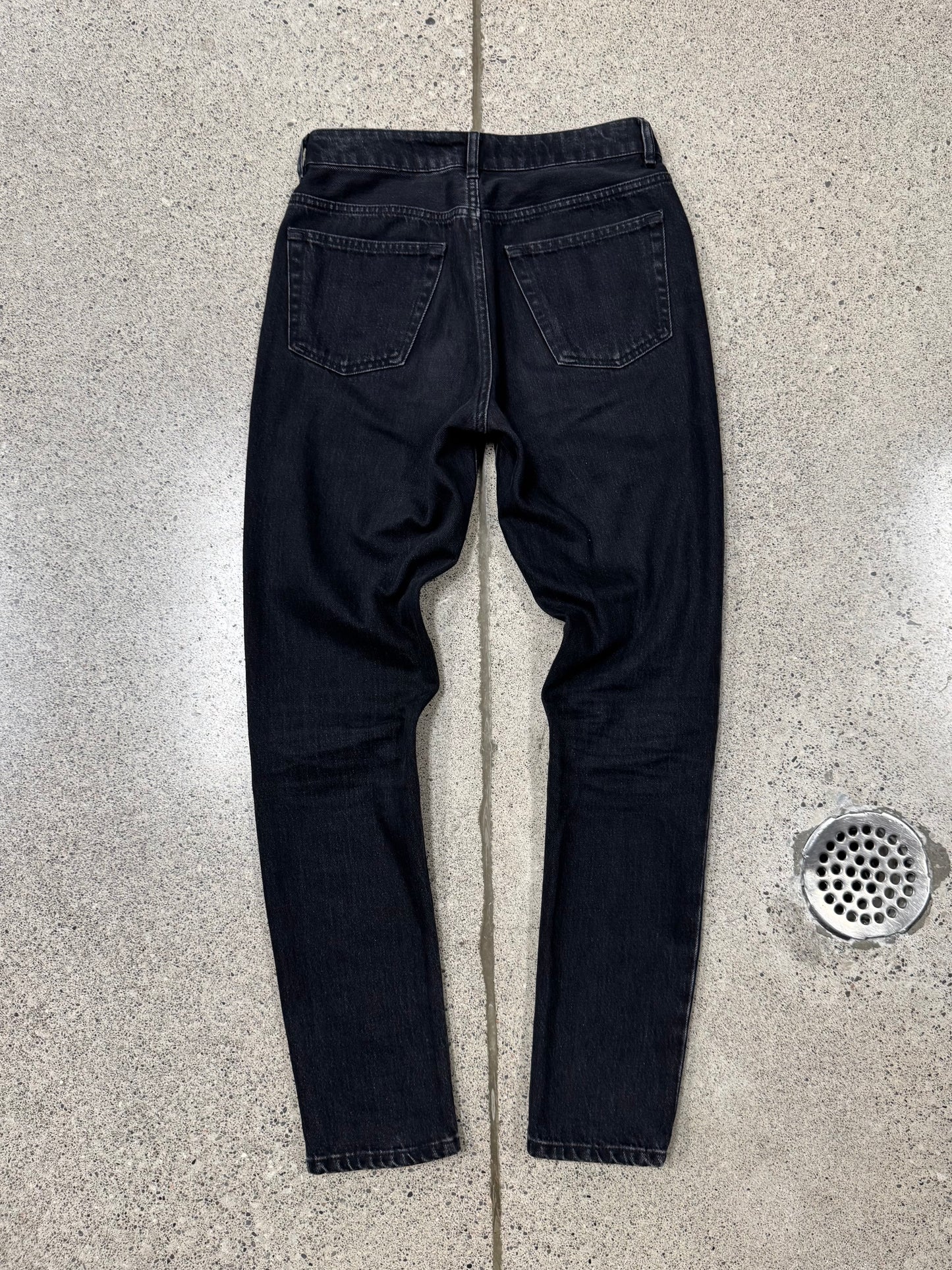 2017 Balenciaga Black ‘Button Fly’ Black Skinny Jeans