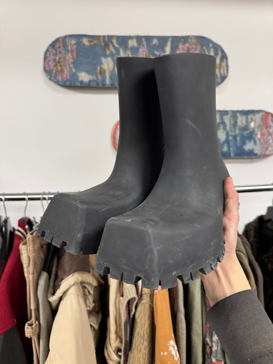 Balenciaga Black ‘Trooper’ Combat Boots