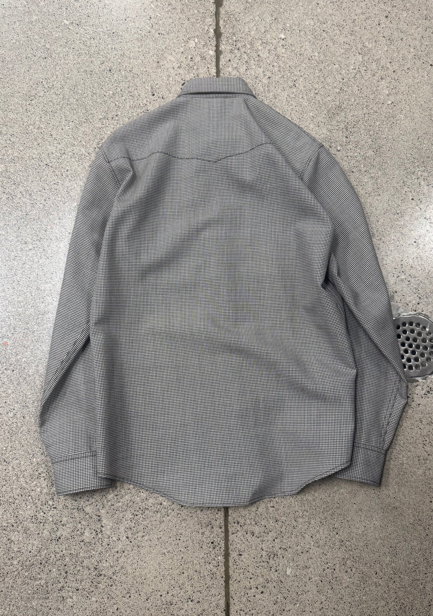 Dsquared2 ‘Houndstooth’ Leather Detailed Western Shirt