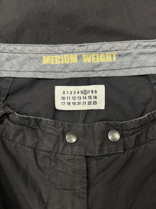 Maison Martin Margiela Brown Wide Leg 3/4 Length Shorts