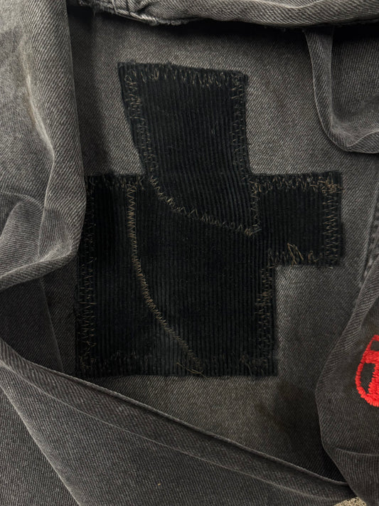 AW2024 Enfants Riche Deprimes Corduroy Appliqué Flared Denim