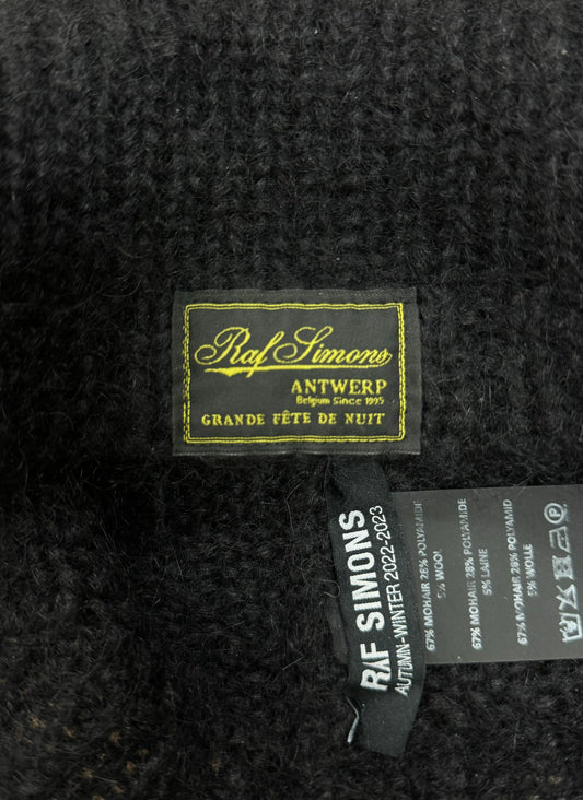 AW2022 Raf Simons Black Mohair Balaclava