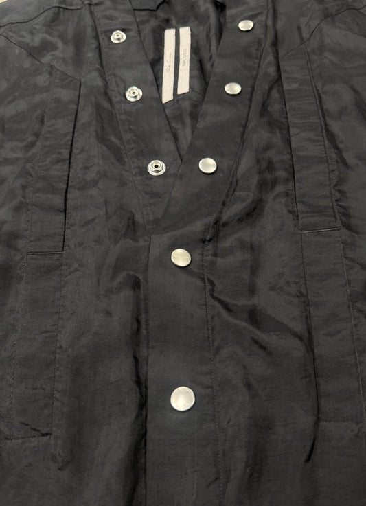 SS2023 Rick Owens ‘Edfu’ Fogpocket Cupro Button Down Shirt