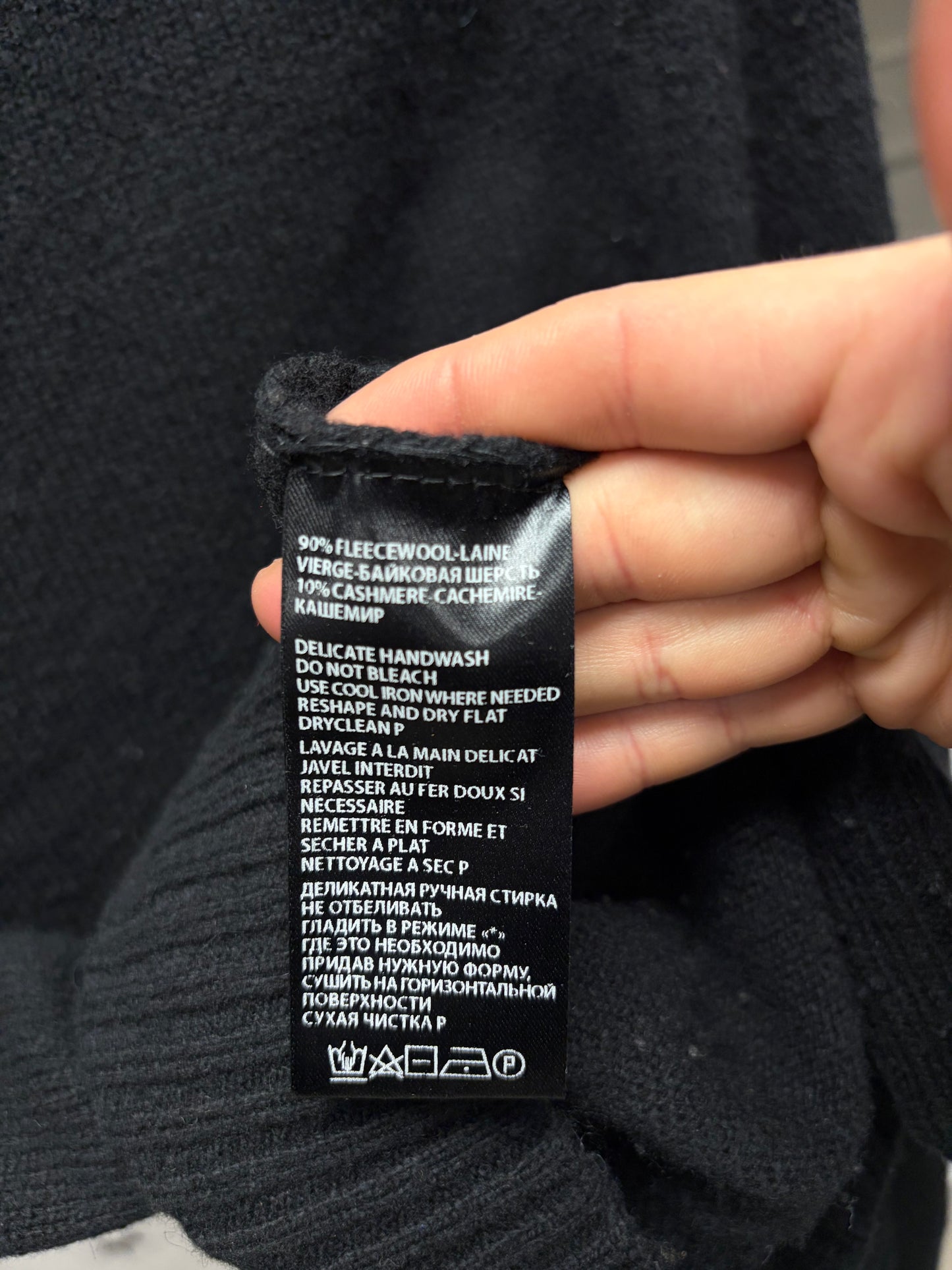 Ann Demeulemeester Black Wool Knit Sweater
