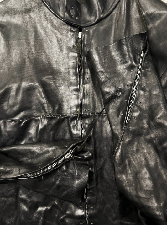 M.A.+ Maurizio Amadei Horse Leather ‘Scar Stitch’ Fencing Jacket