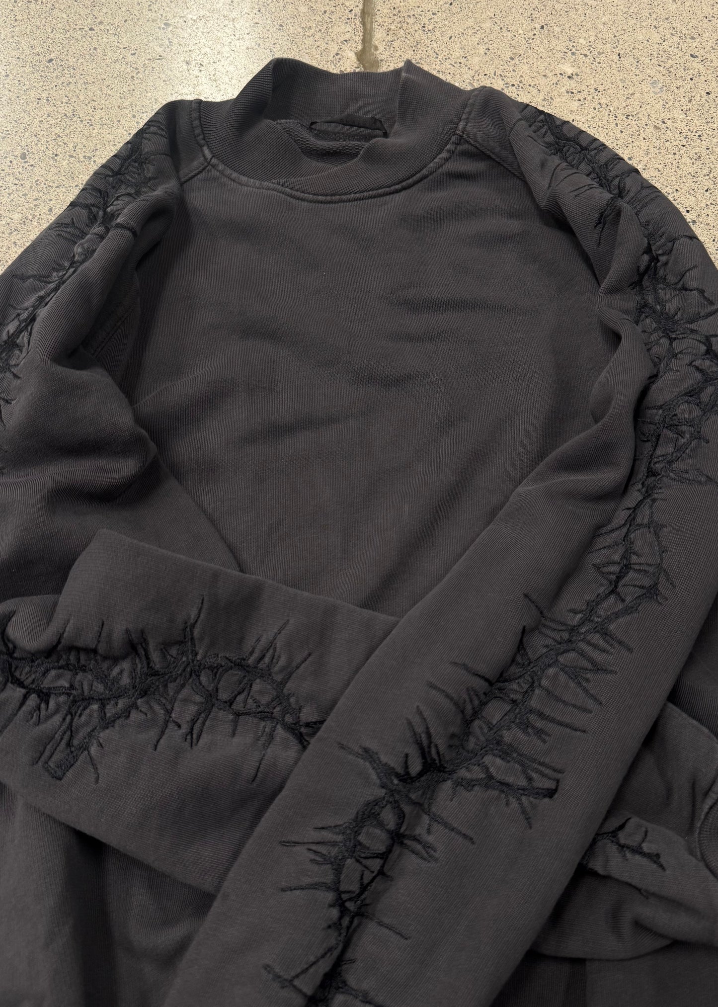 AW2016 Haider Ackermann ‘Thorns’ Embroidered Grey Perth Sweatshirt