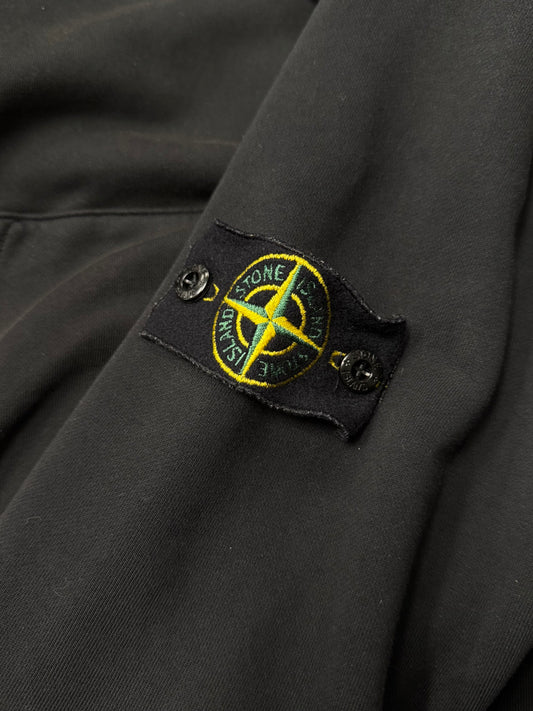 Stone Island Badge Logo Black Pullover Hoodie