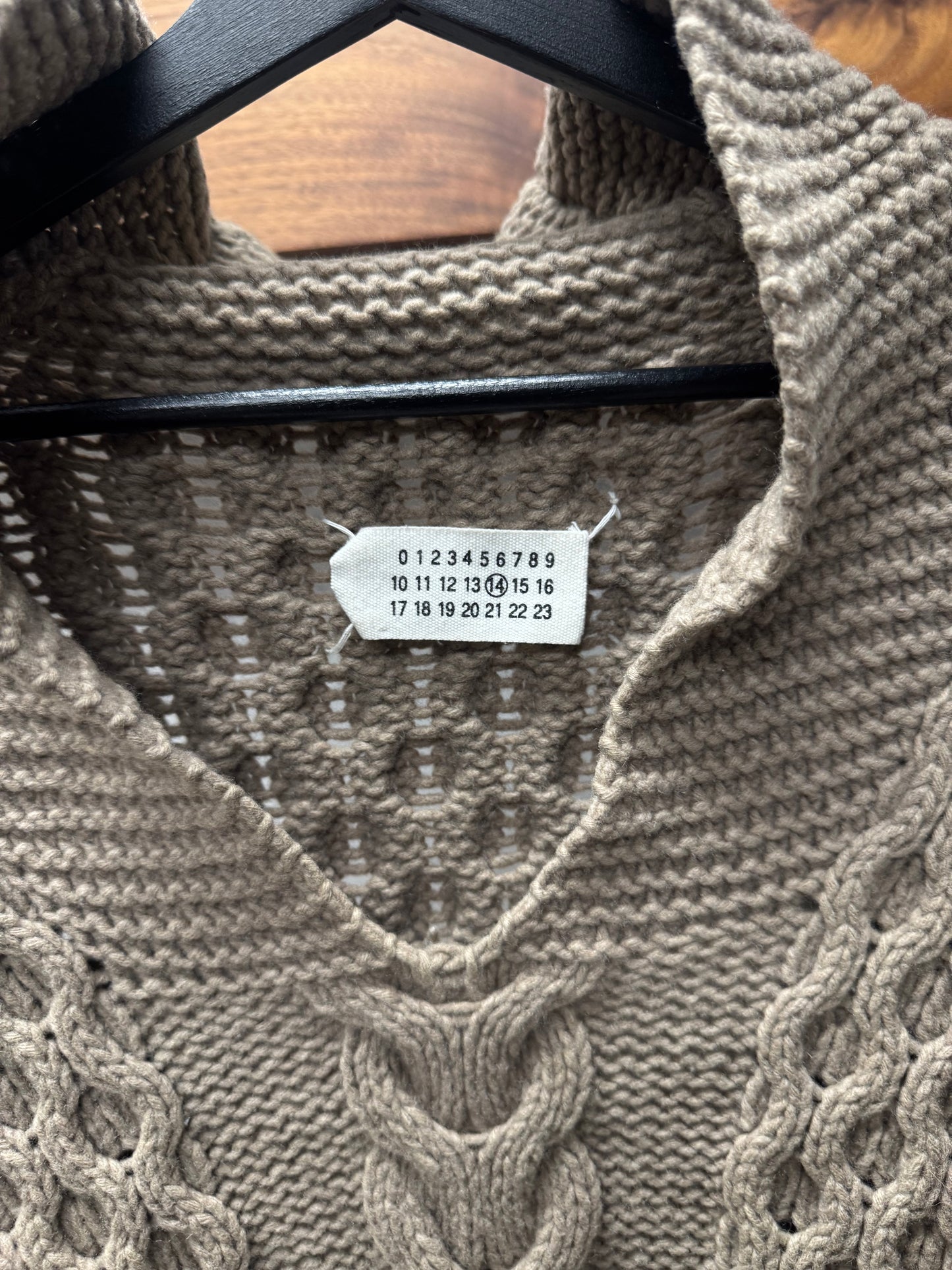 AW2009 Maison Martin Margiela Thick Cable ‘Aran’ Knit Sweater