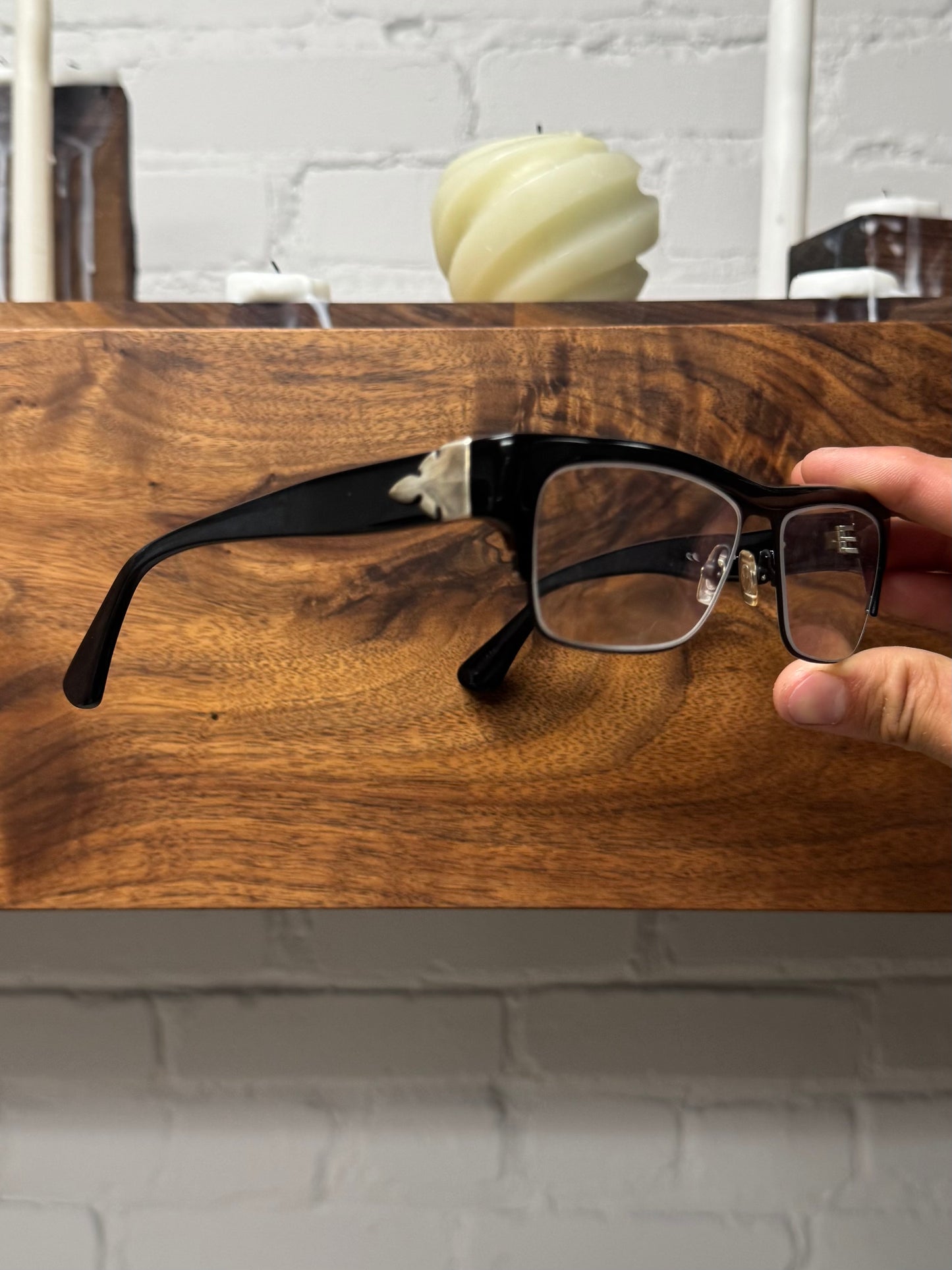 Chrome Hearts Silver Fleur Logo ‘Fupa’ Prescription Glasses