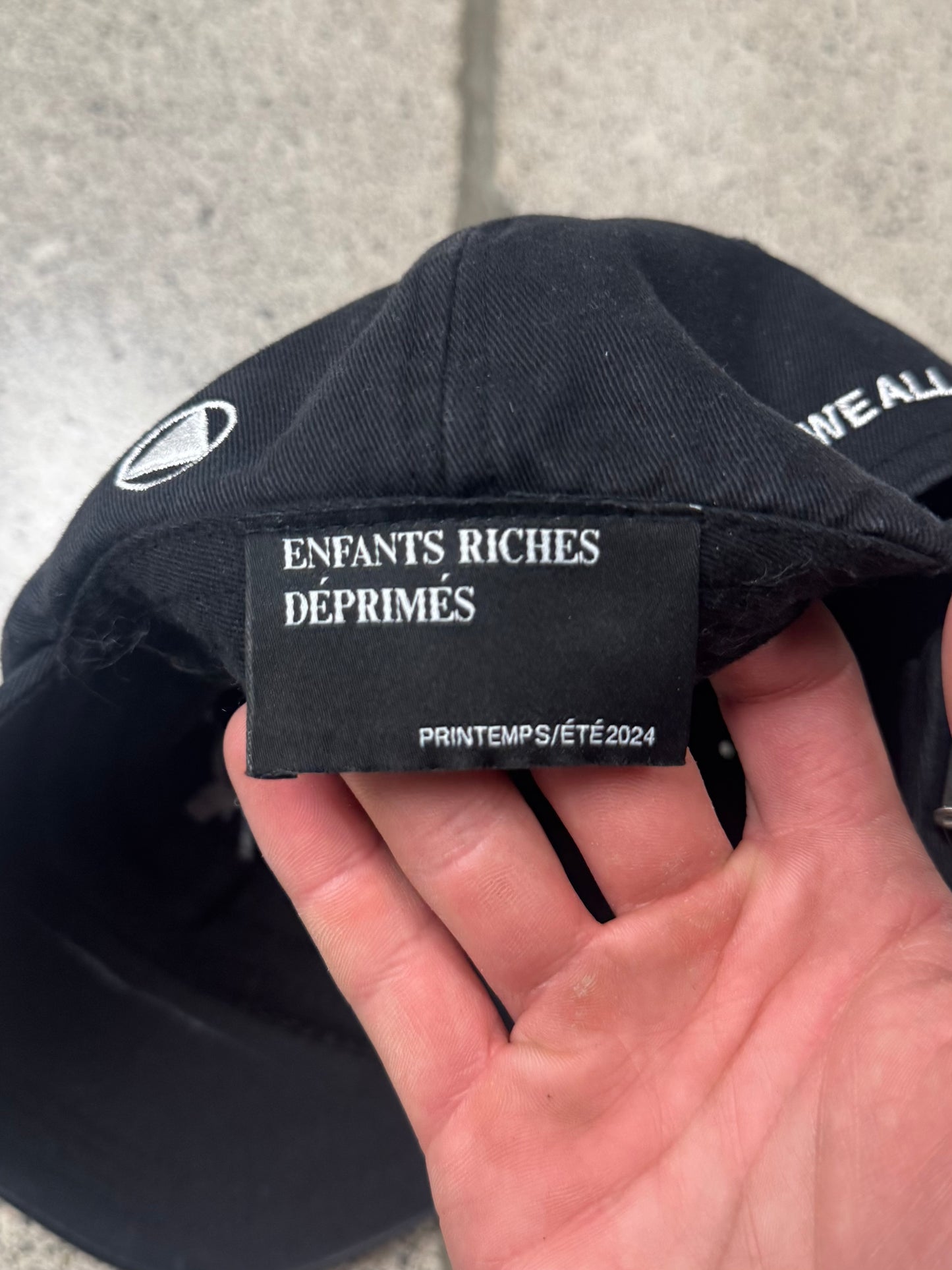 SS2024 Enfants Riche Deprimes Embroidered Logo Leather Strap-back Hat