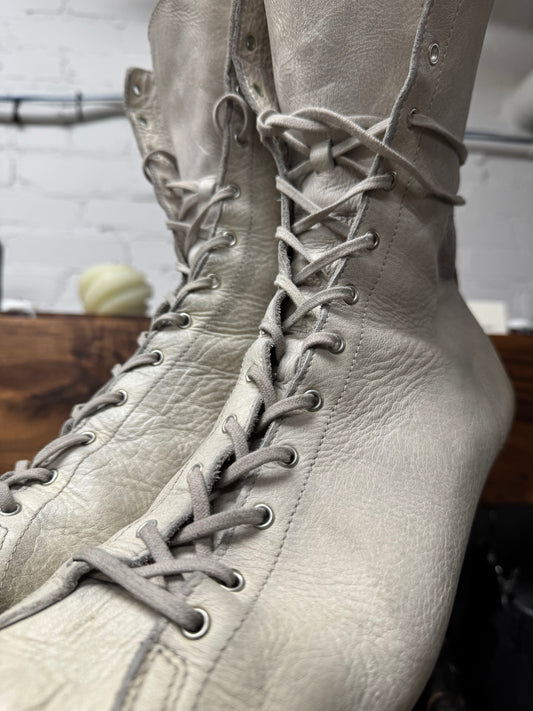 Guidi Kangaroo Leather Lace-Up Boxing Boots