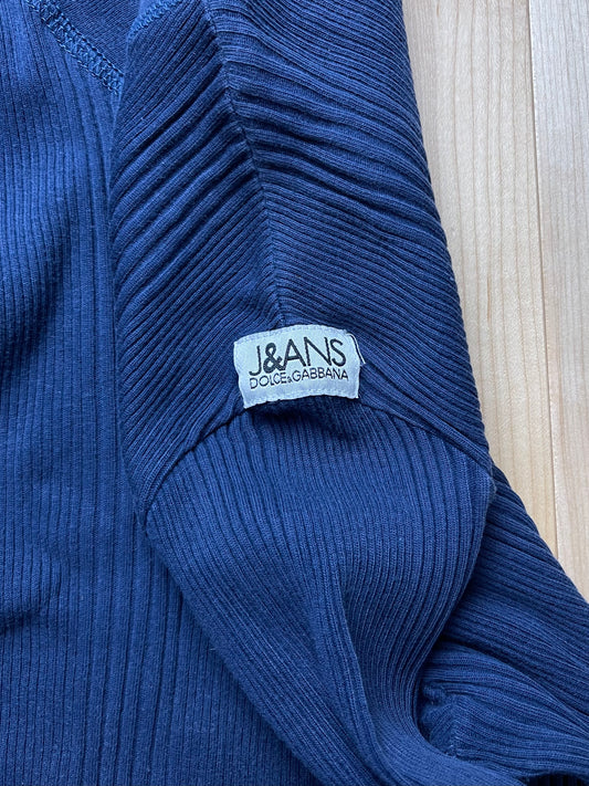 Vintage Dolce & Gabbana Jeans Ribbed V-Neck Sweater