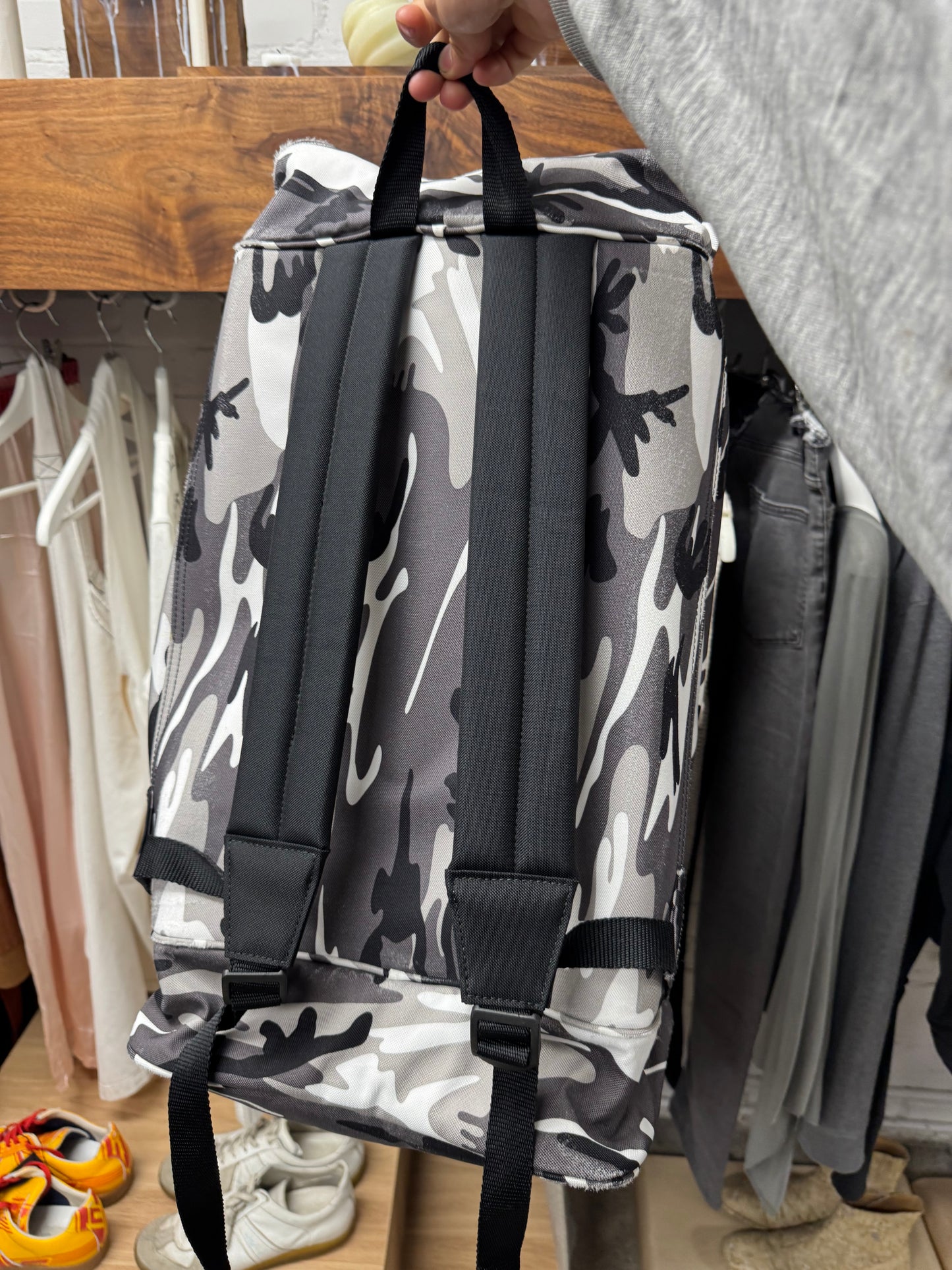 AW2021 Balenciaga ‘Snow Camo’ Convertible Gym Duffel/Backpack