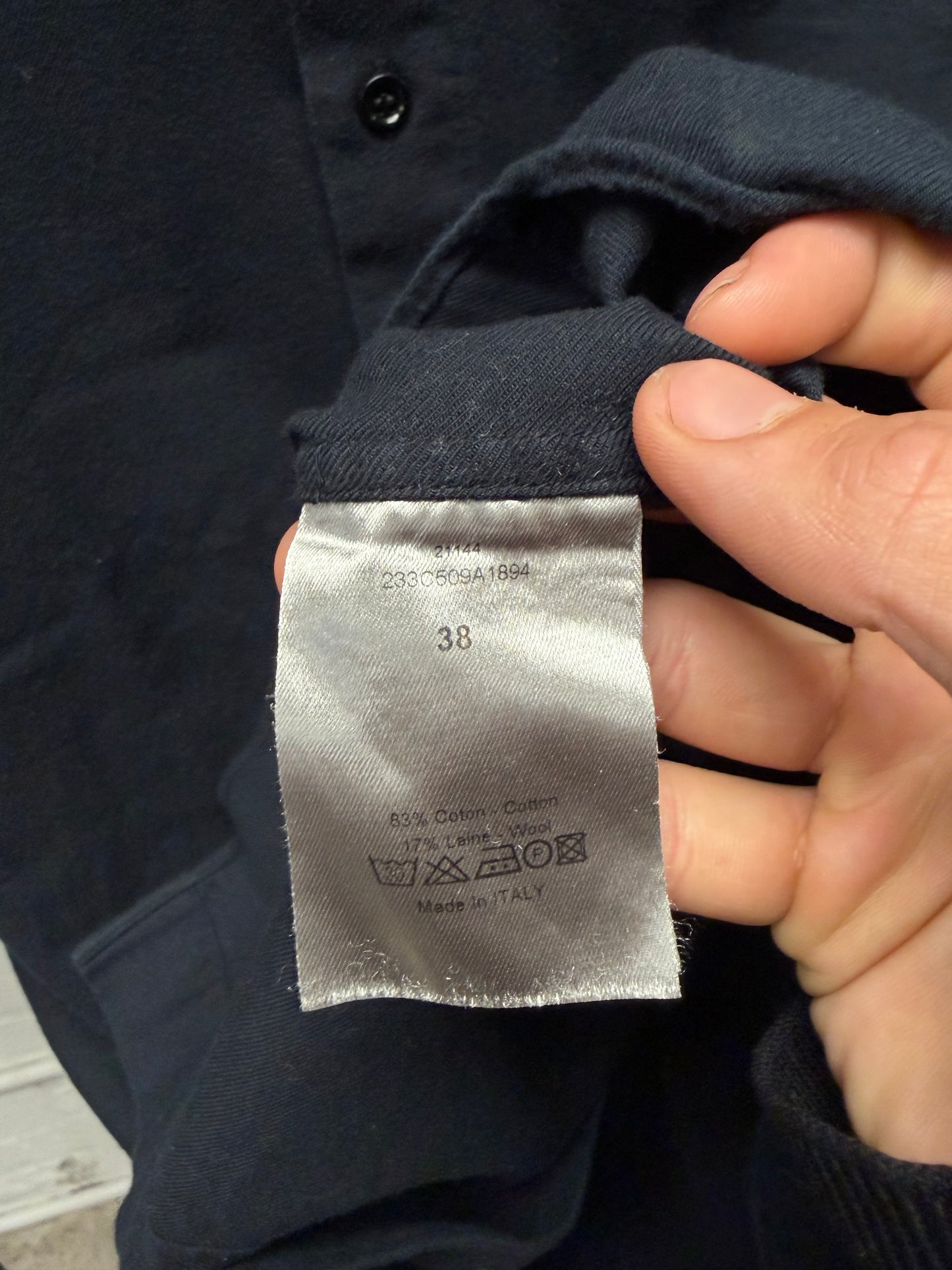 Dior Homme Navy Blue Button Up Dress Shirt