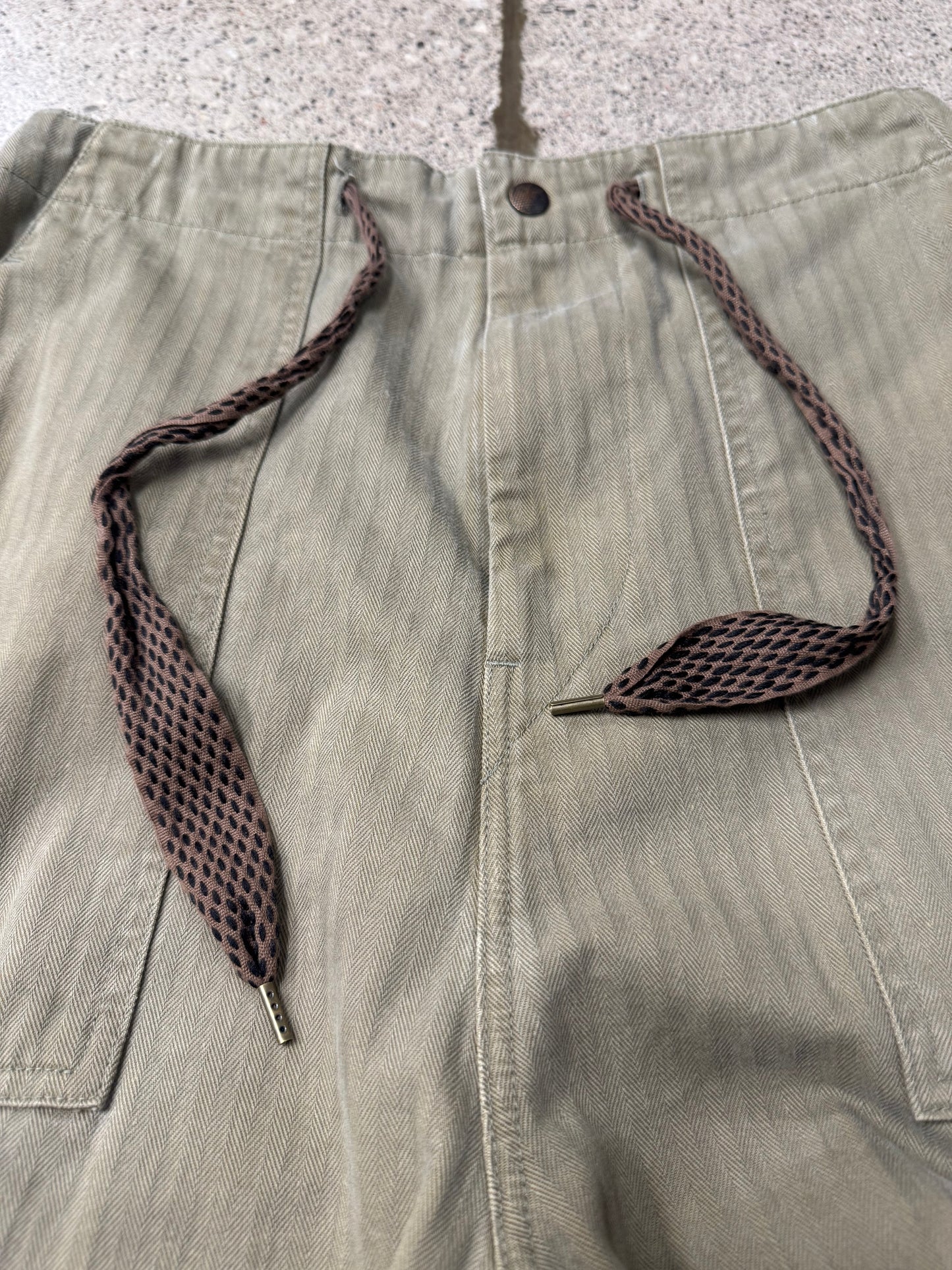Kapital ‘Gemstone’ Studded Hickory Stripe Lounge Pants