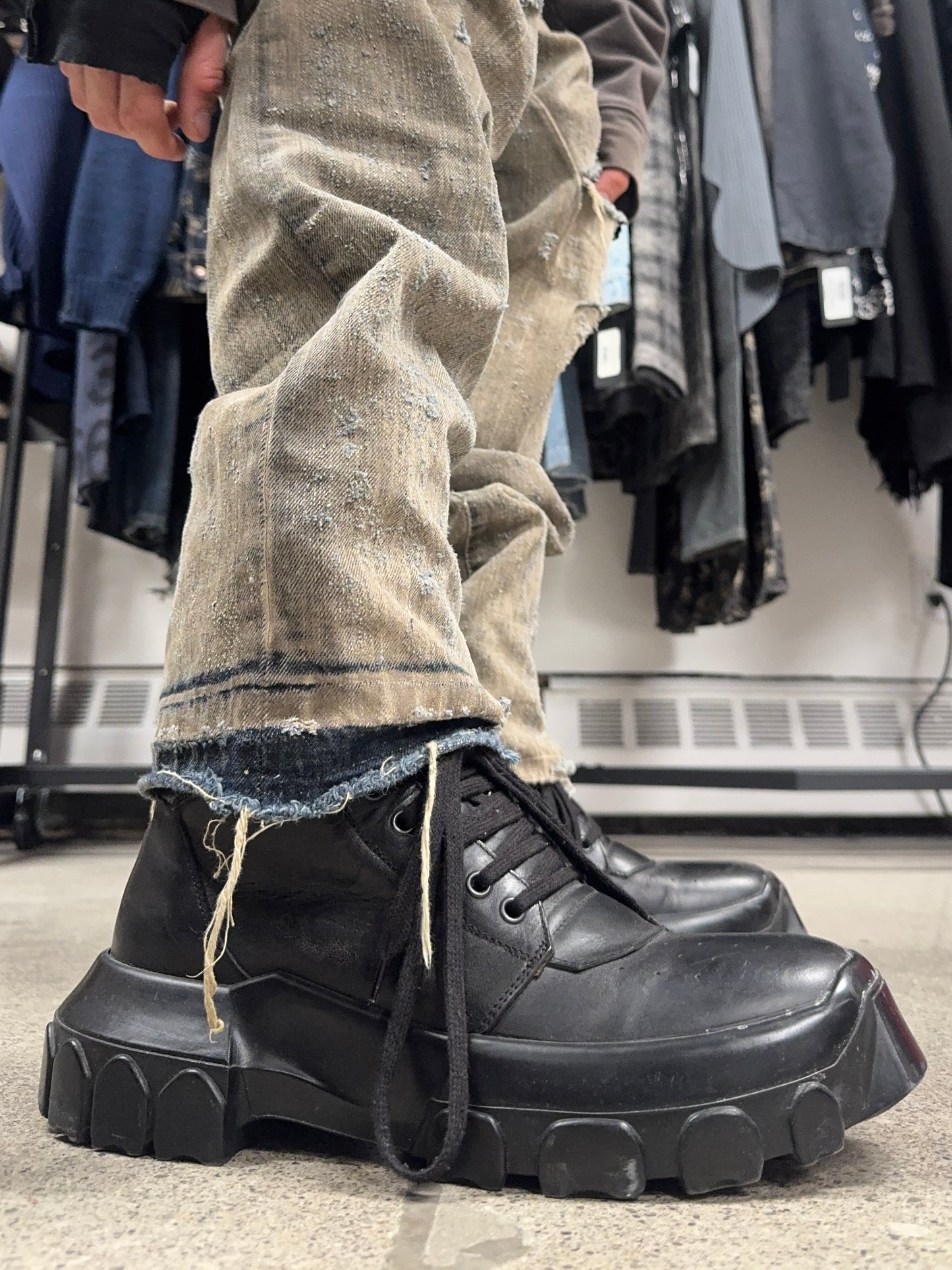SS2019 Rick Owens ‘Babel’ Tractor Hiking Boots