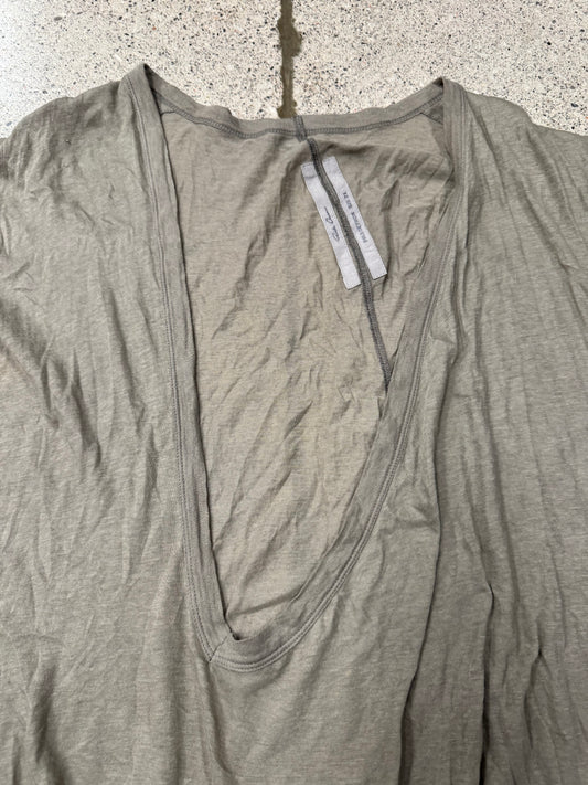 SS2021 Rick Owens ‘Plegethon’ Dust Brown Scoop Neck Shirt