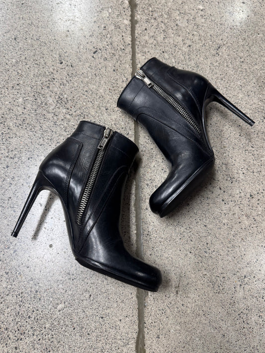 Rick Owens Black Patent Leather Stiletto Heels