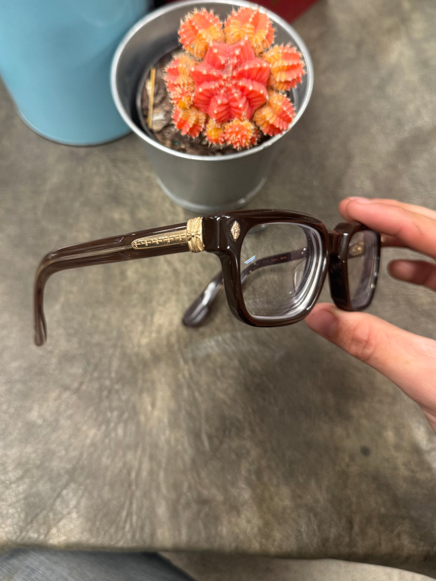 Chrome Hearts 18K Gold ‘Pen-15’ Prescription Frames