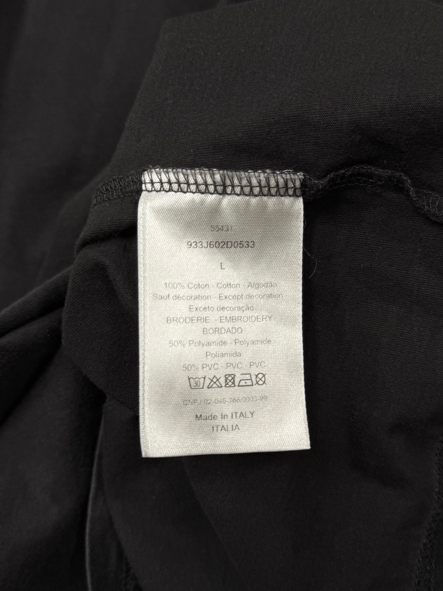 Dior Patch Logo Black T-Shirt