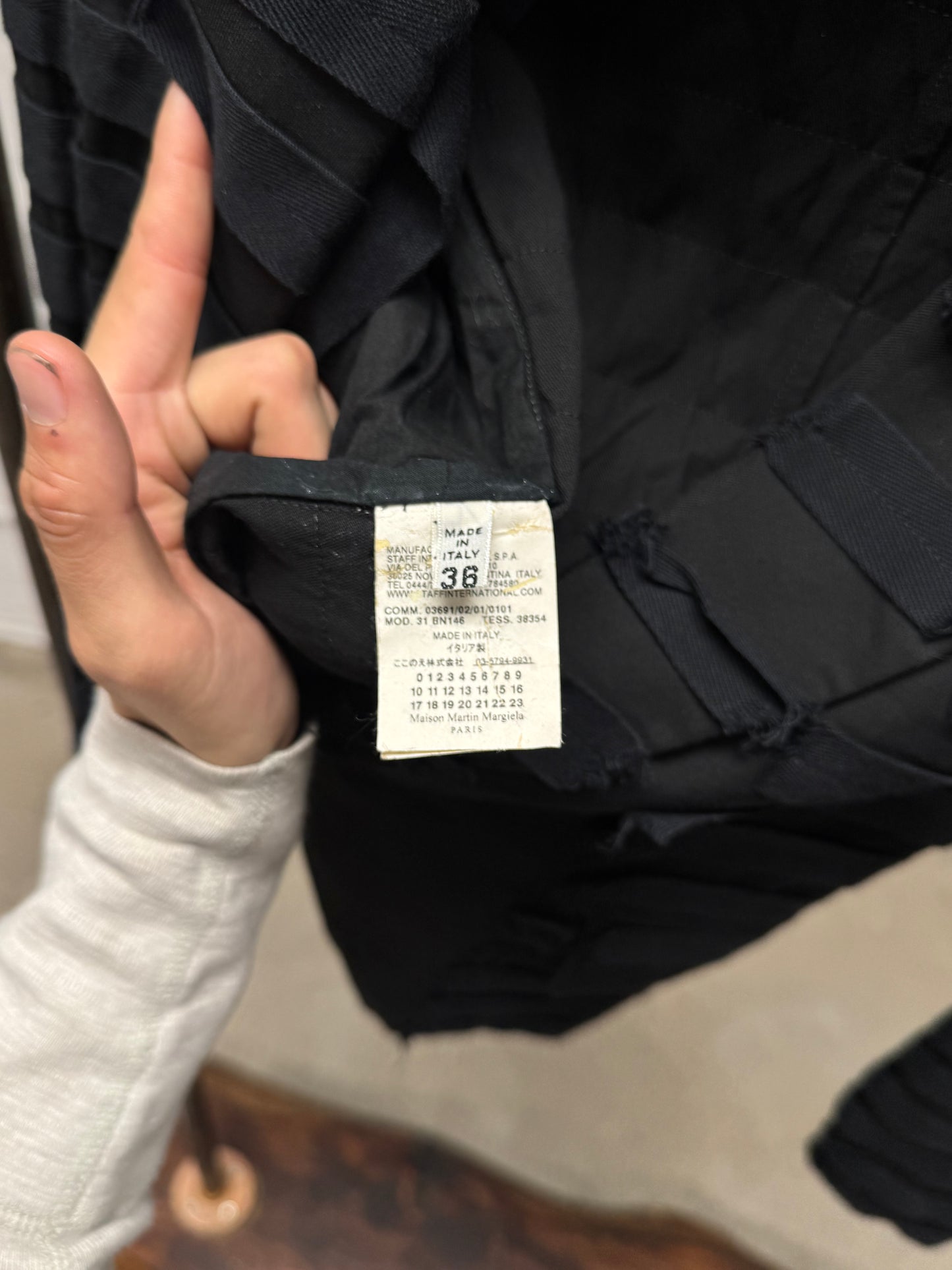 2010 Maison Margiela Line (1) Black Cotton ‘Bondage’ Blazer