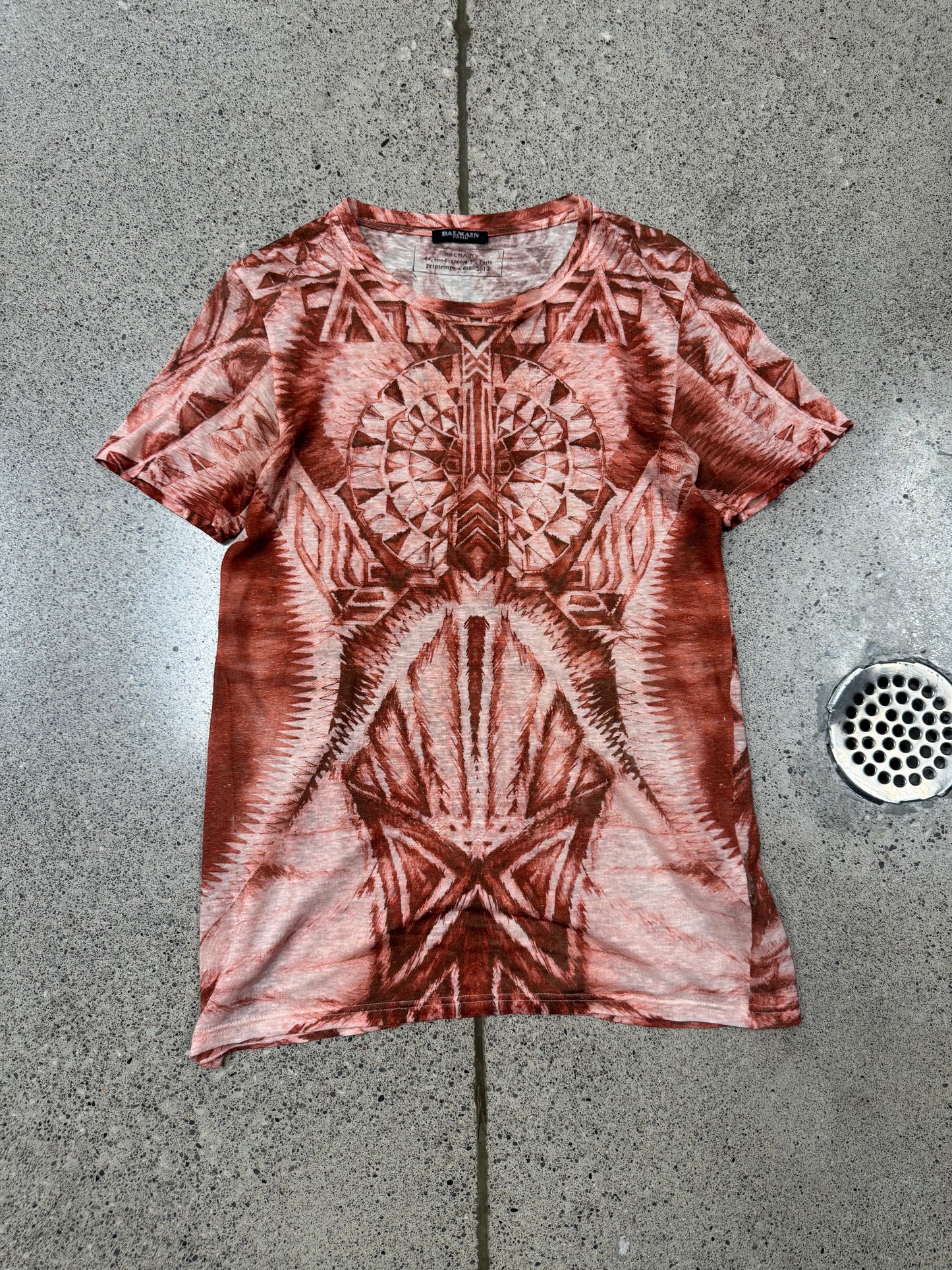 SS2012 Balmain by Christophe Decarnin Semi-Sheer Mesh T-Shirt