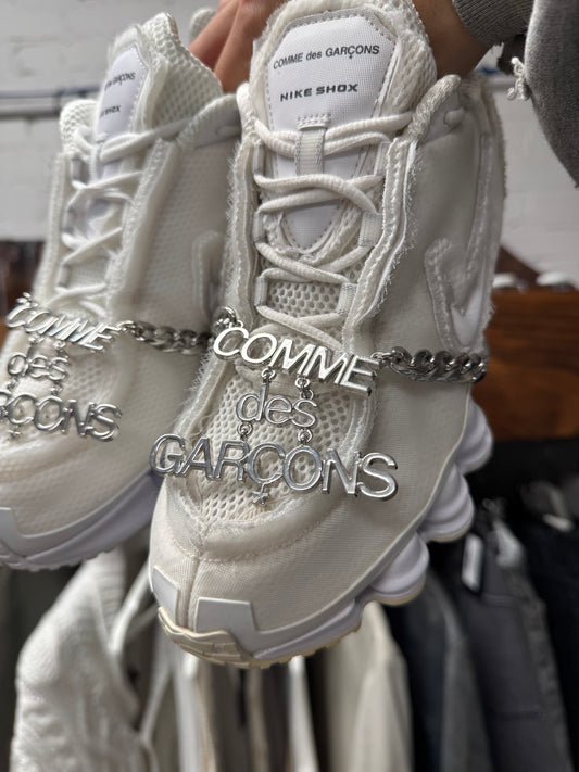 Comme Des Garçons x Nike ‘Shox’ White Low Top Sneakers