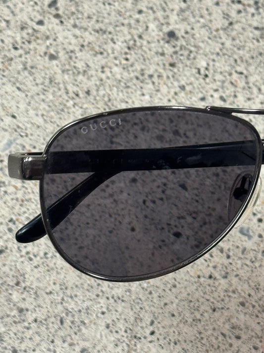 Gucci Black Tinted Aviator Sunglasses