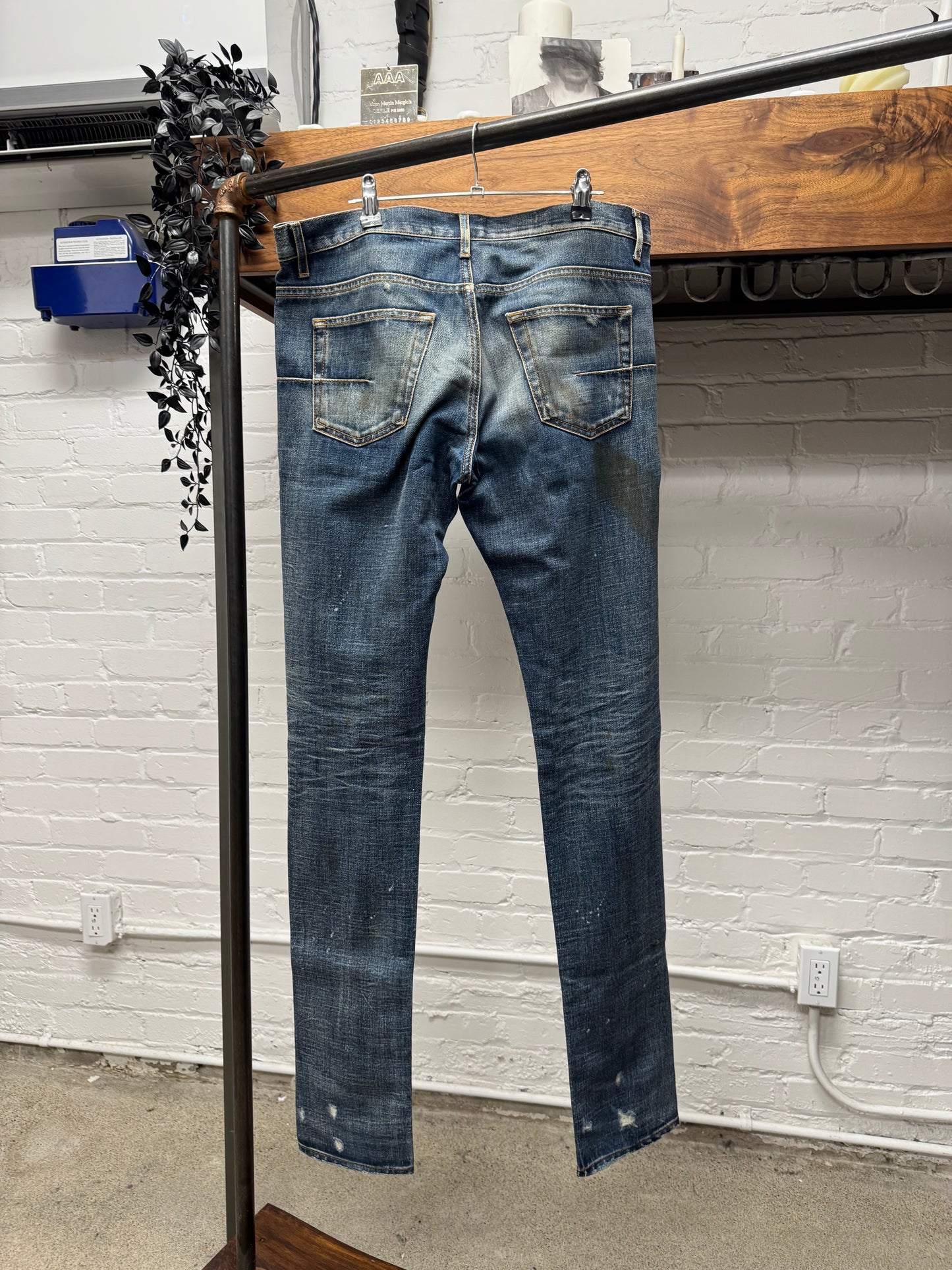 Dior Homme Dirt Washed Blue ‘Unaltered’ Skinny Cut Denim