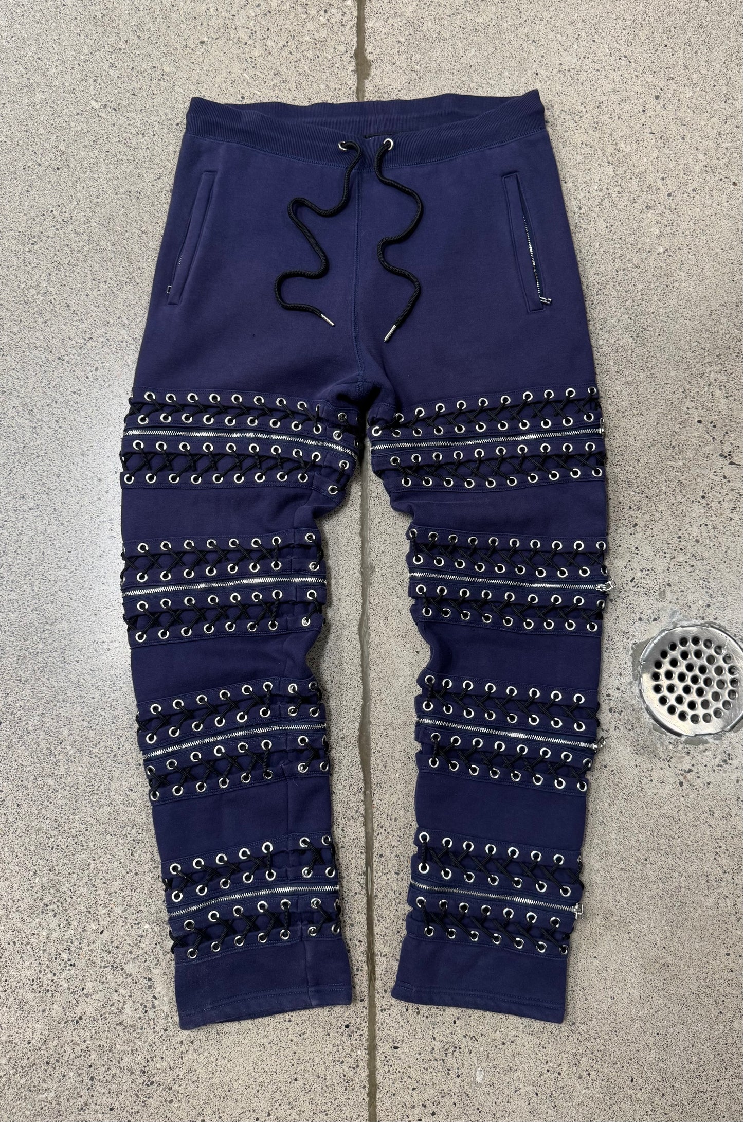 AW2014 Hood by Air ‘Zipper & Lace’ Corset Bondage Sweatpants