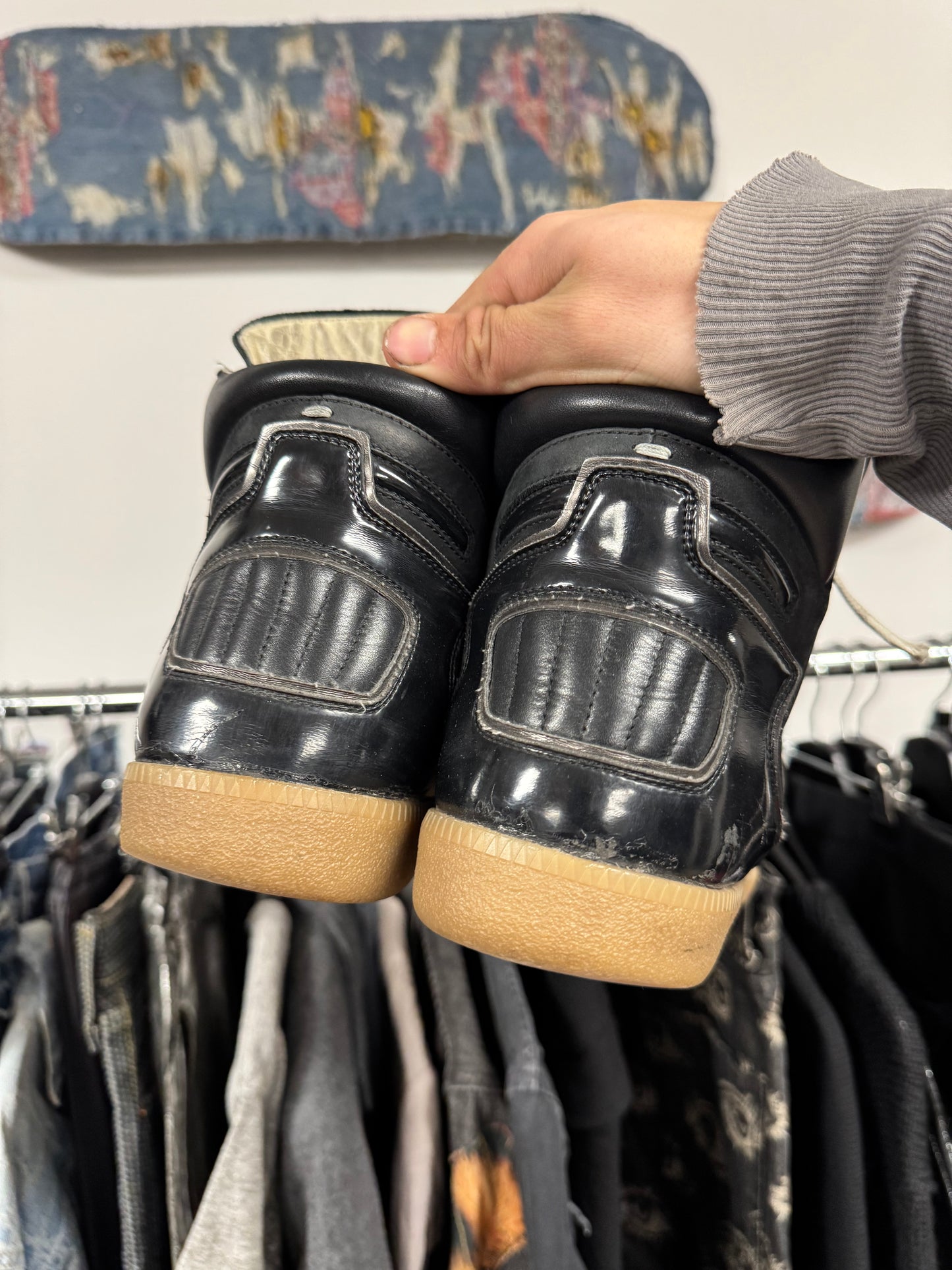 2012 Maison Margiela Patent Leather ‘G.A.T.’ High Top Sneakers
