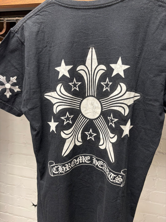 Chrome Hearts ‘Star Cross Logo’ Black Graphic T-Shirt