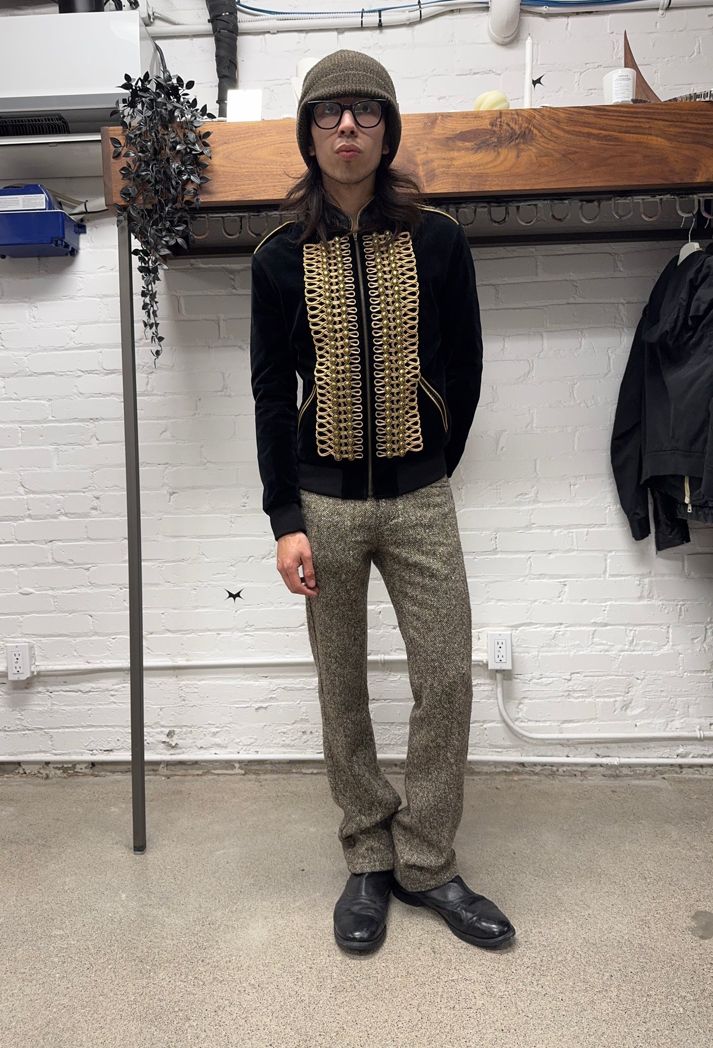 AW2016 Saint Laurent by Hedi Slimane ‘Napoleon’ Velvet Battalion Bomber Jacket