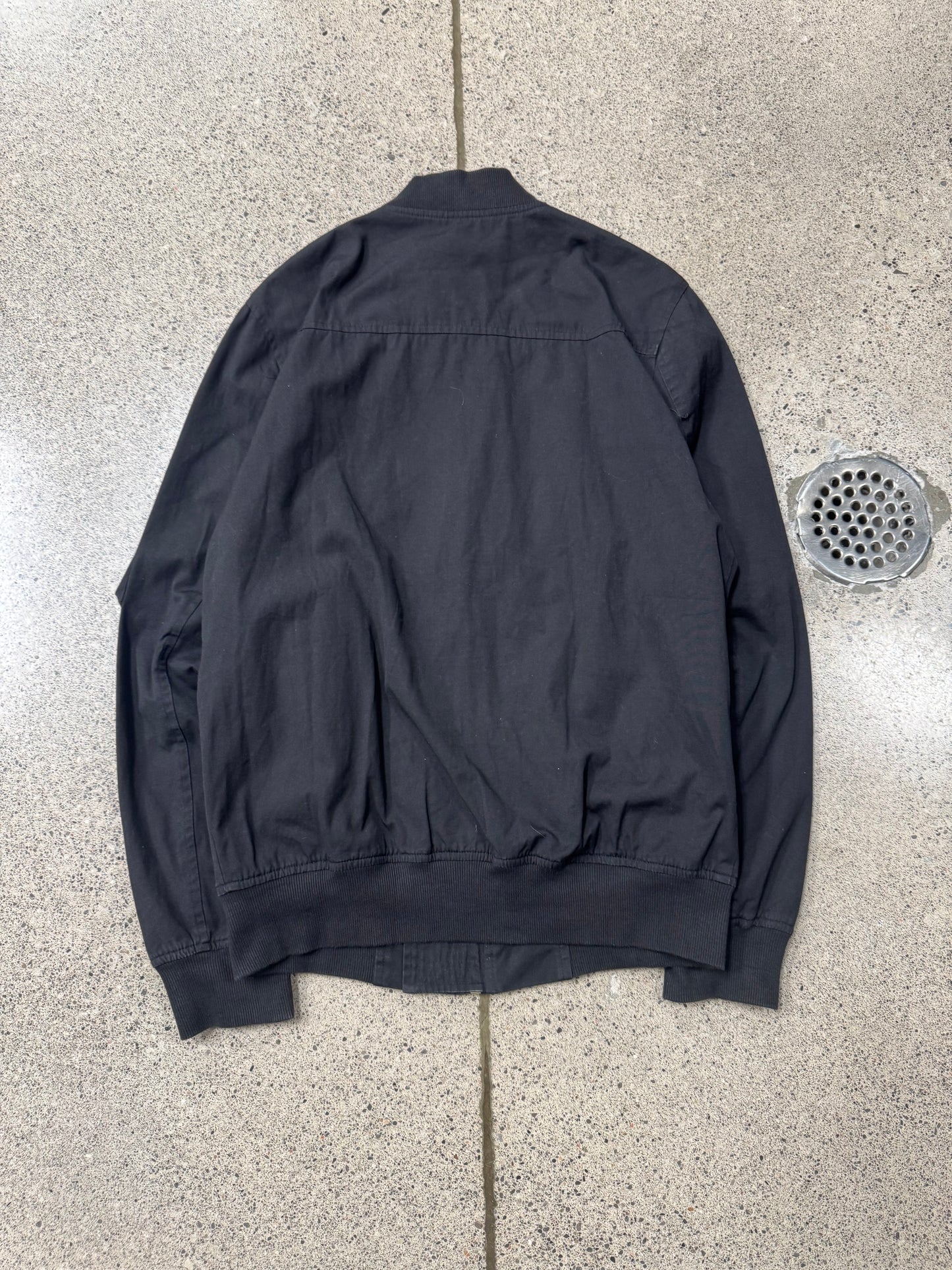 SS2014 Rick Owens Black Cotton MA-1 Bomber Jacket