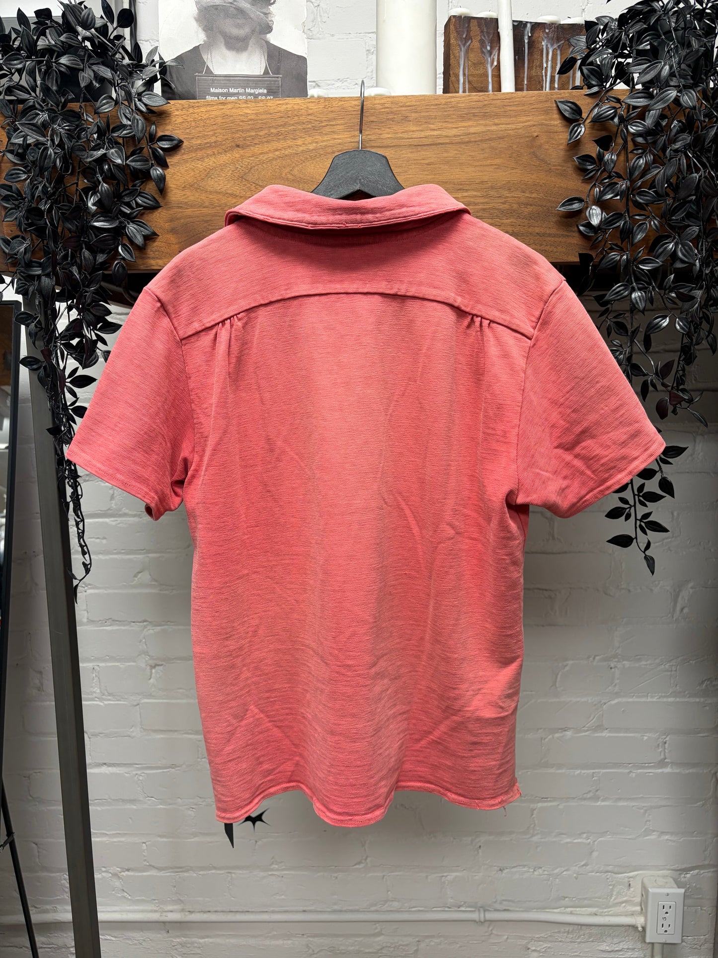 Kapital Sun-Faded Red Vintage Inspired Polo