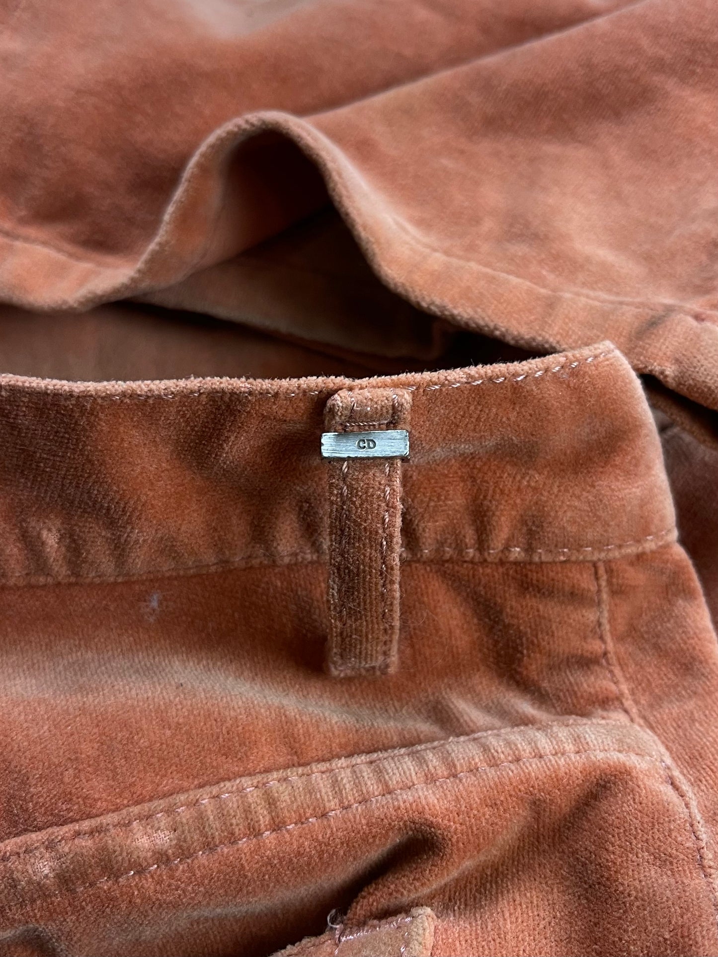 Dior Homme by Hedi Slimane Orange Corduroy Flared Pants