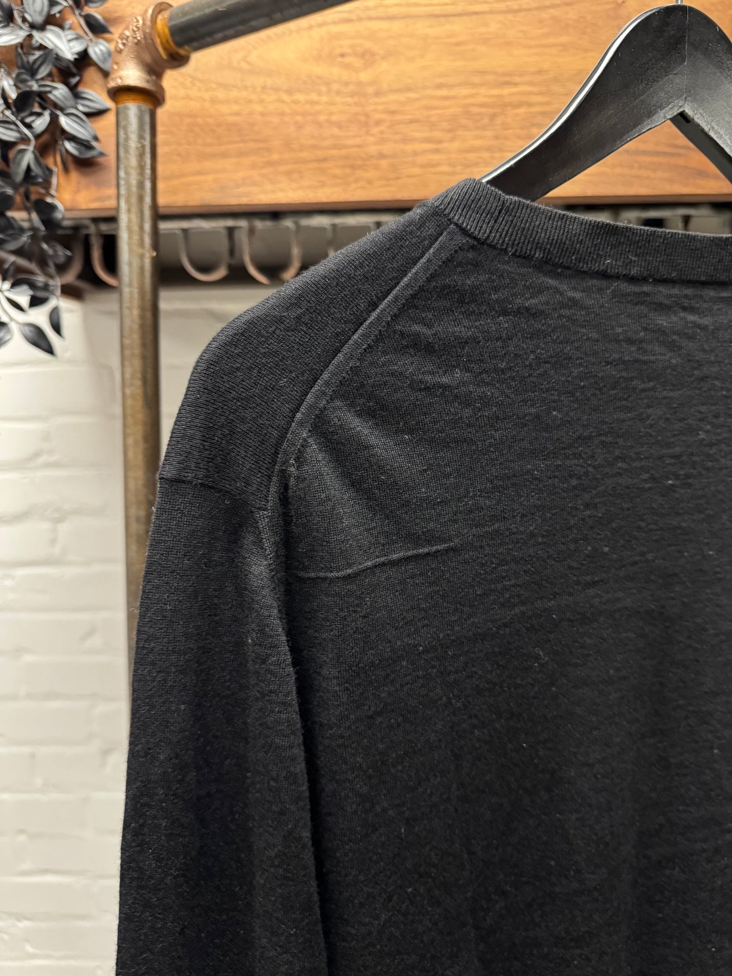 Dior Homme ‘Bee Motif’ Embroidered Logo Black Cashmere Sweater