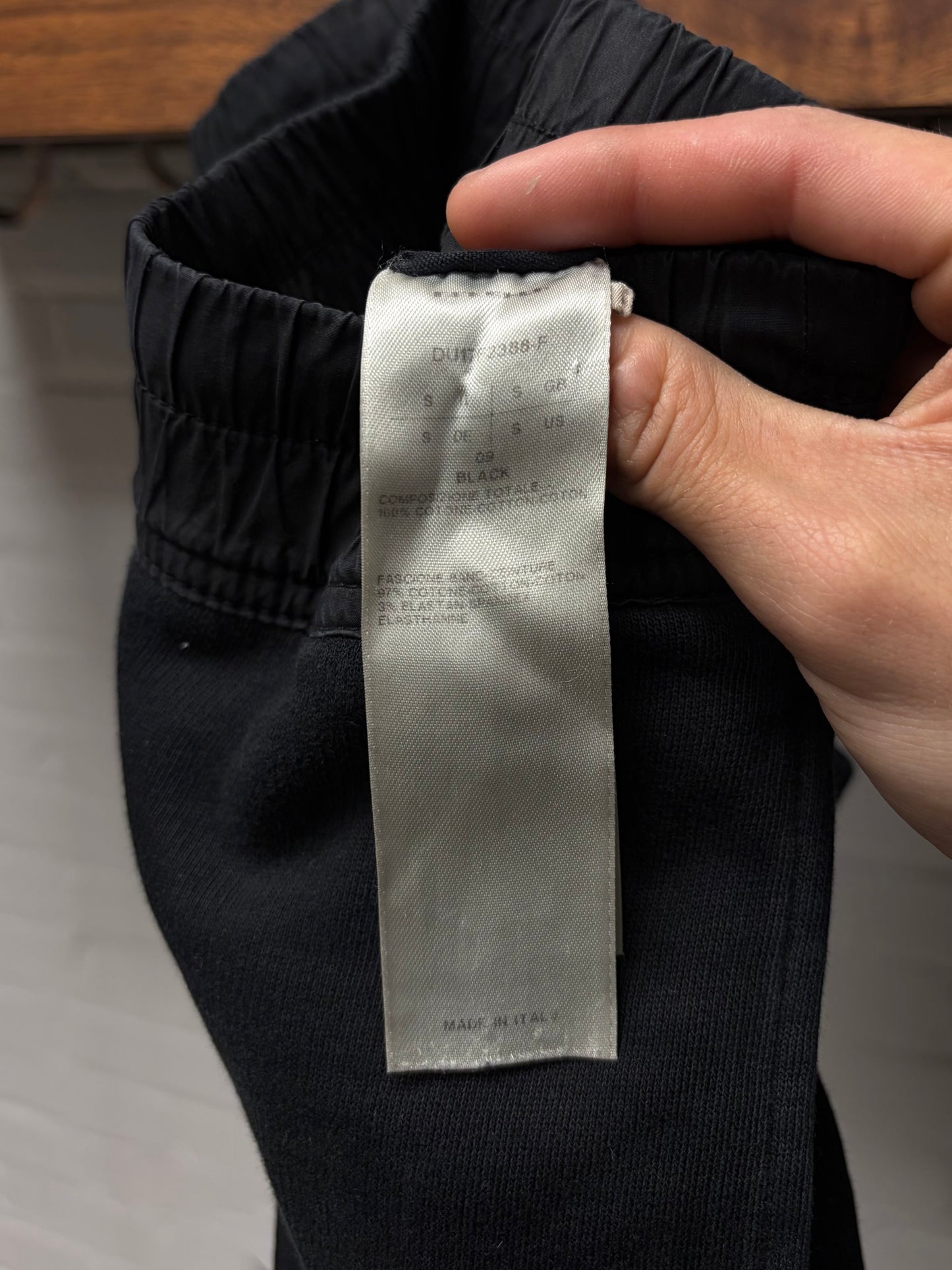 Rick Owens DRKSHDW ‘Mastadon’ Black Wide Leg Drawstring Sweatpants