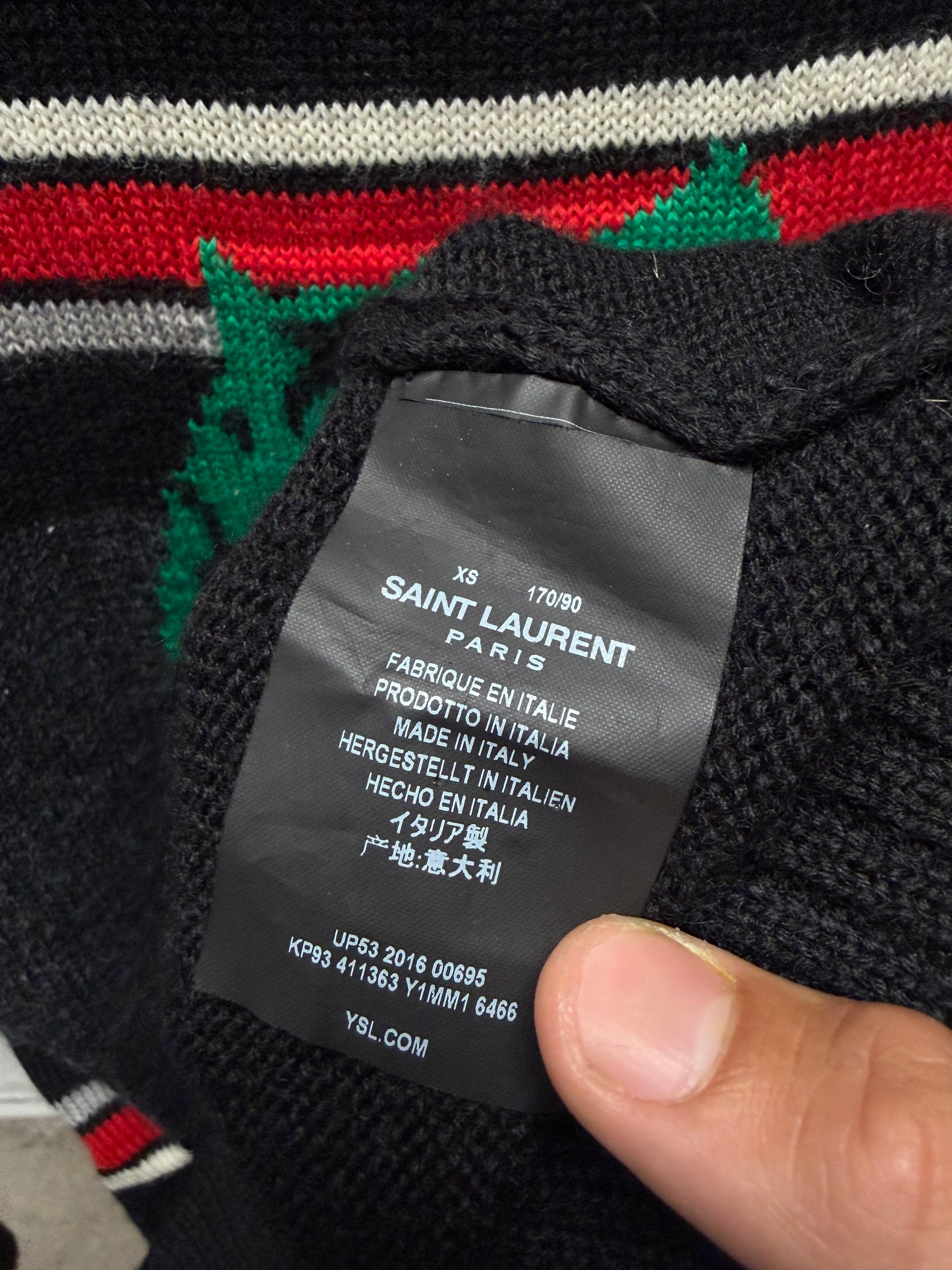 SS2016 Saint Laurent by Hedi Slimane ‘Surf Sound’ T-Rex Knit Sweater