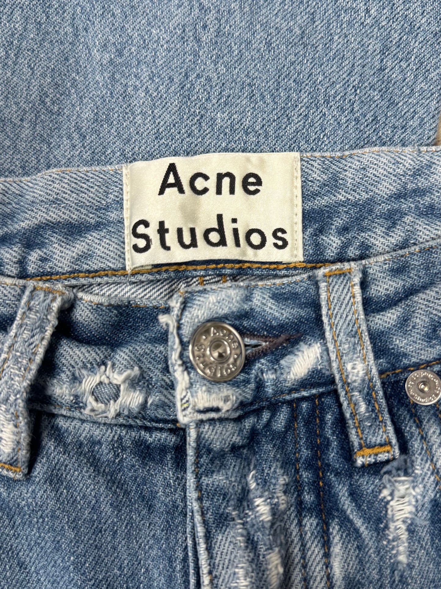 Acne Studios Frayed Blue Slim/Skinny Jeans