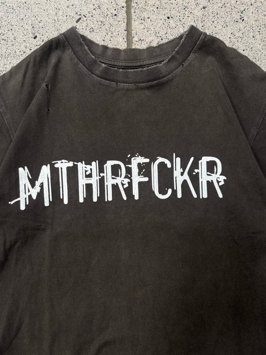 SS2004 Number (N)ine ‘Motherfucker’ Distressed Brown T-Shirt’