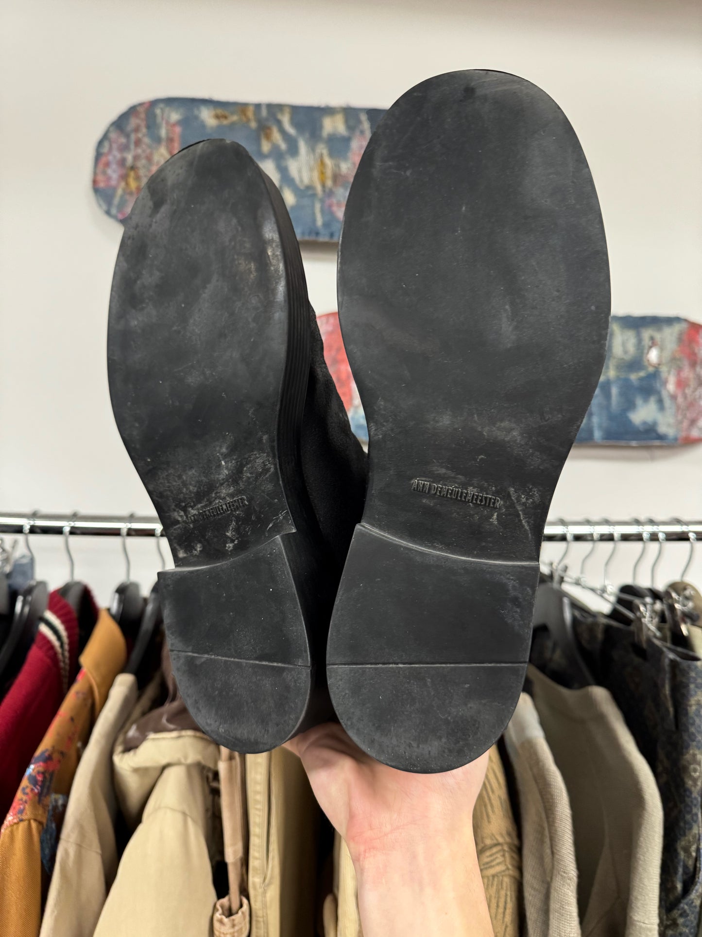 Ann Demeulemeester ‘Ernest’ Twist-Zip Combat Boots.