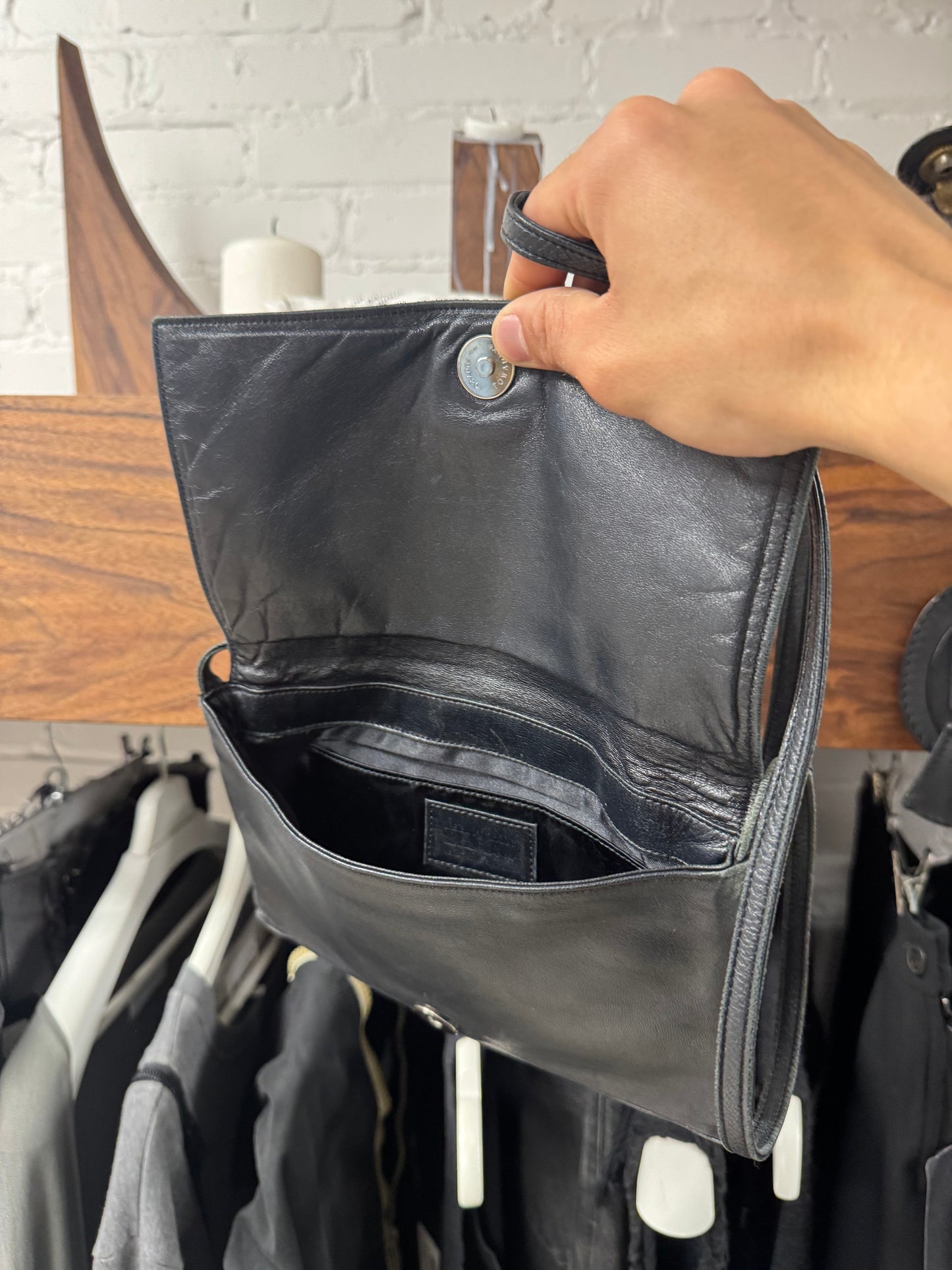 Vintage OG Helmut Lang Lambskin Leather Shoulder Bag