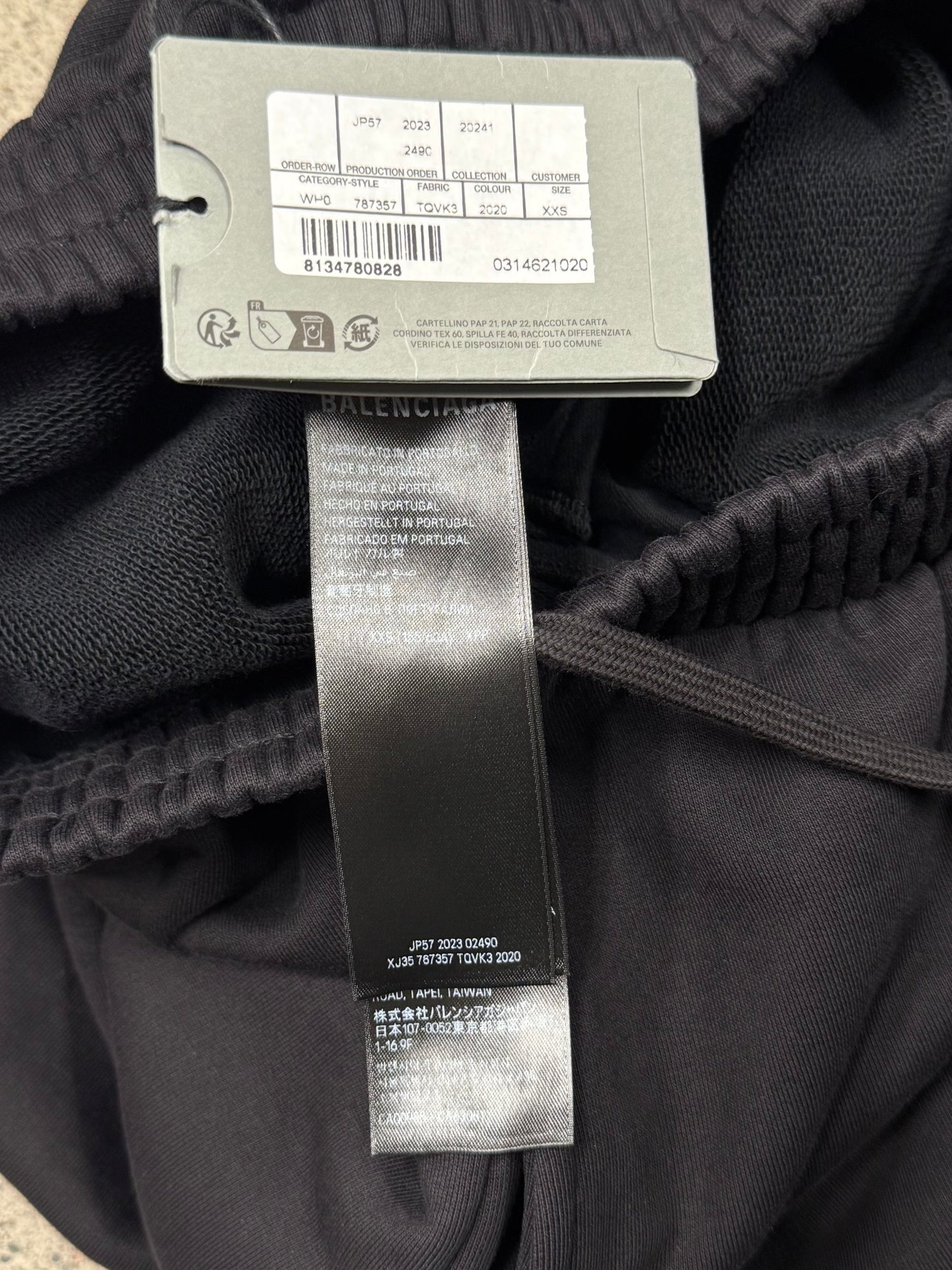 2023 Balenciaga Basic Logo Black Sweatpants