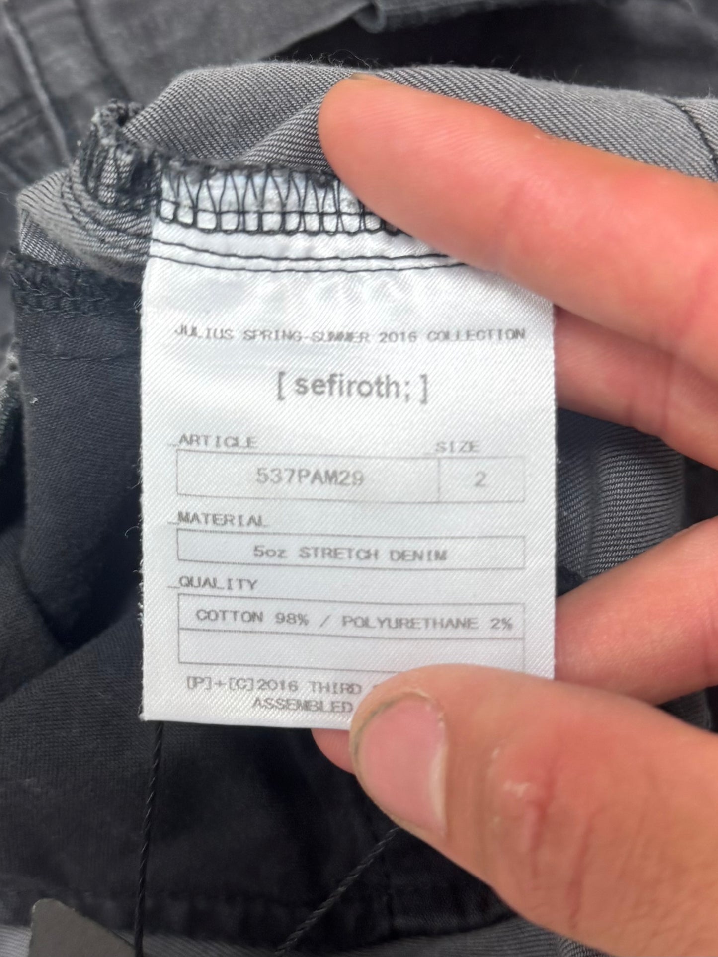 SS2016 Julius Sun Faded ‘Pod’ Drop Crotch Shorts