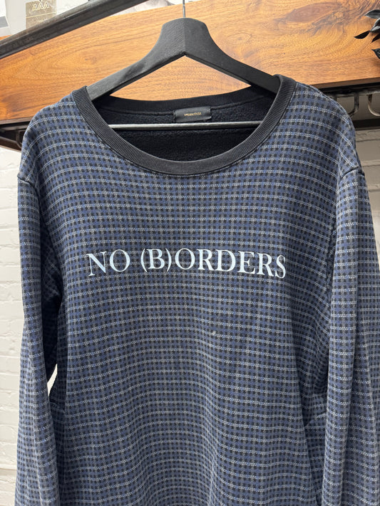 AW2015 Undercover ‘No Borders’ Plaid Crewneck Sweatshirt