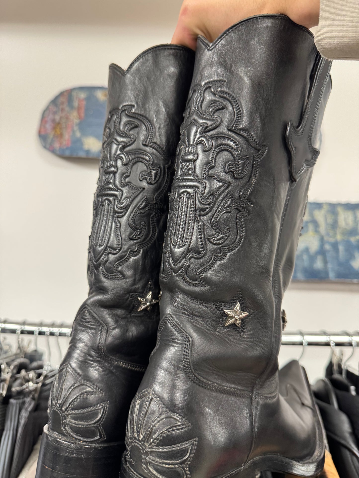 2008 Chrome Hearts Embellished Leather ‘Cowboy’ Boots