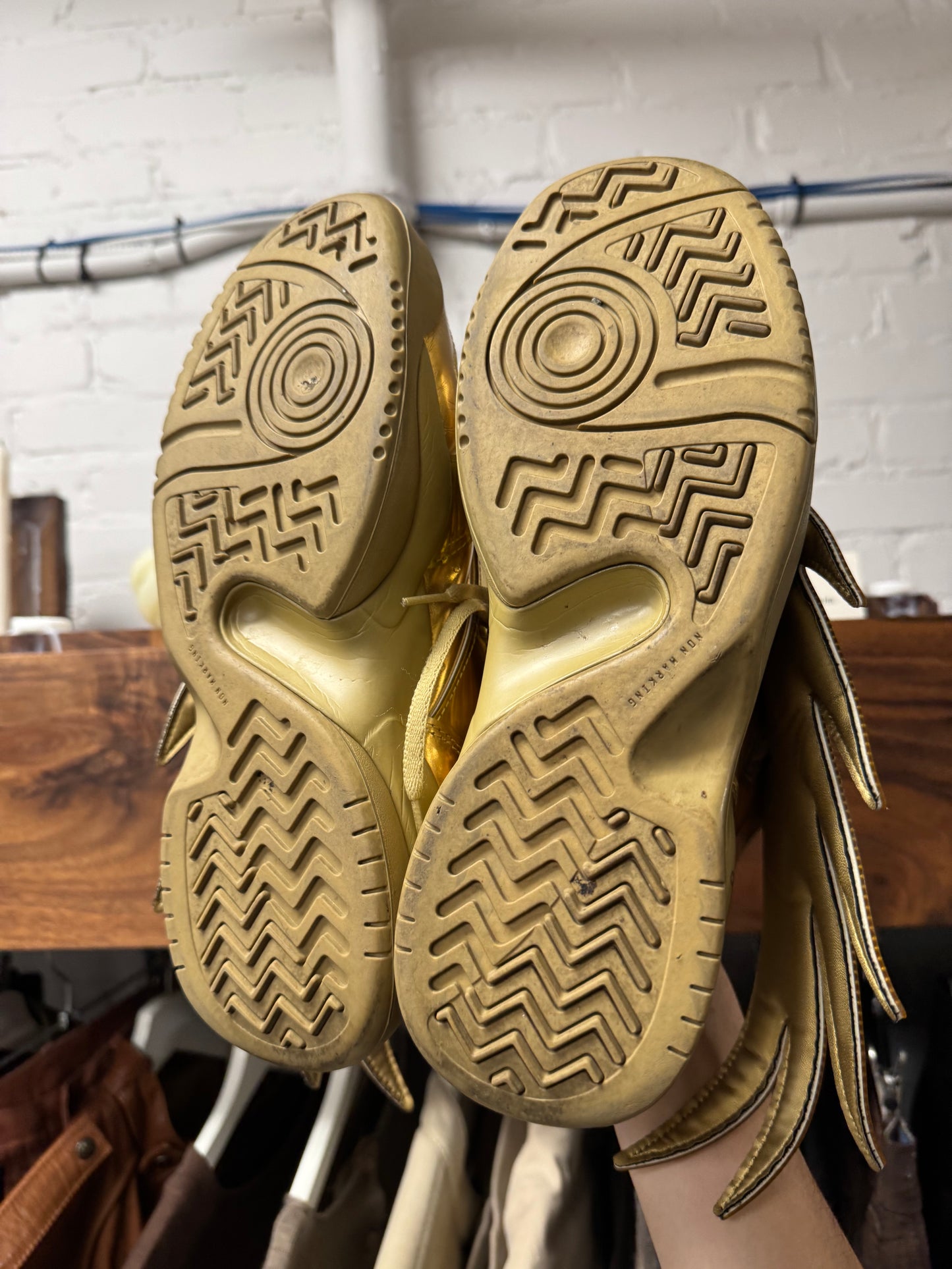 Jeremy Scott x Adidas ‘Wings 3.0’ Gold High Top Sneakers