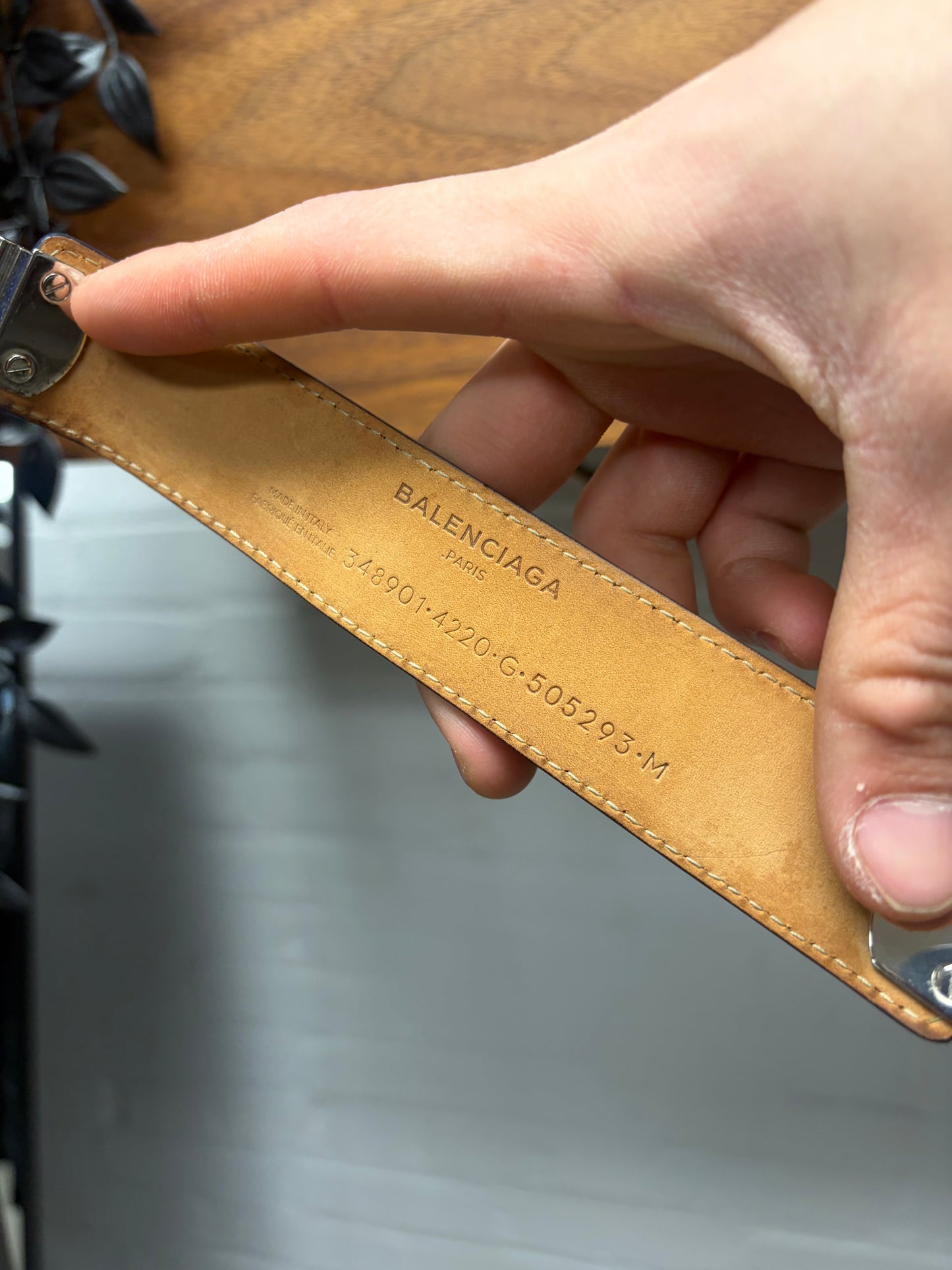 Balenciaga Genuine Snakeskin Leather Bracelet