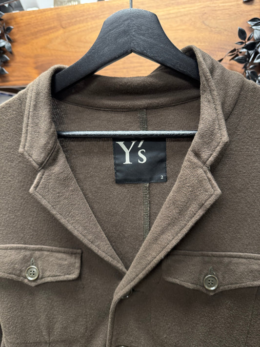 Yohji Yamamoto Y’s Brown Cotton Relaxed Blazer